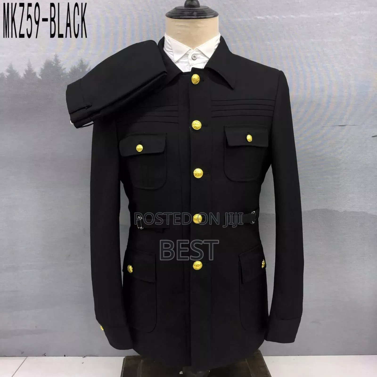 Men Quality Safari Long Sleeve Suit