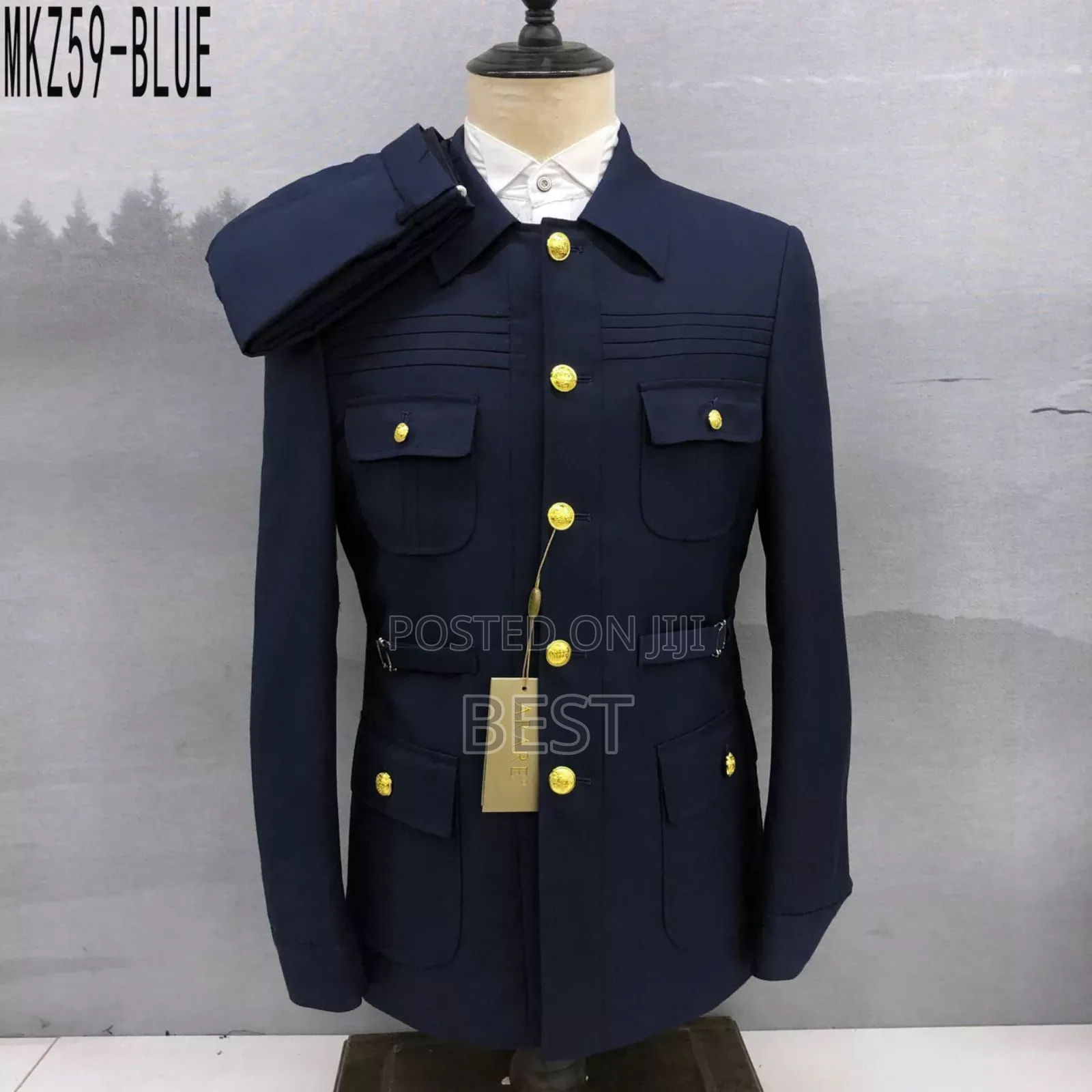 Men Quality Safari Long Sleeve Suit