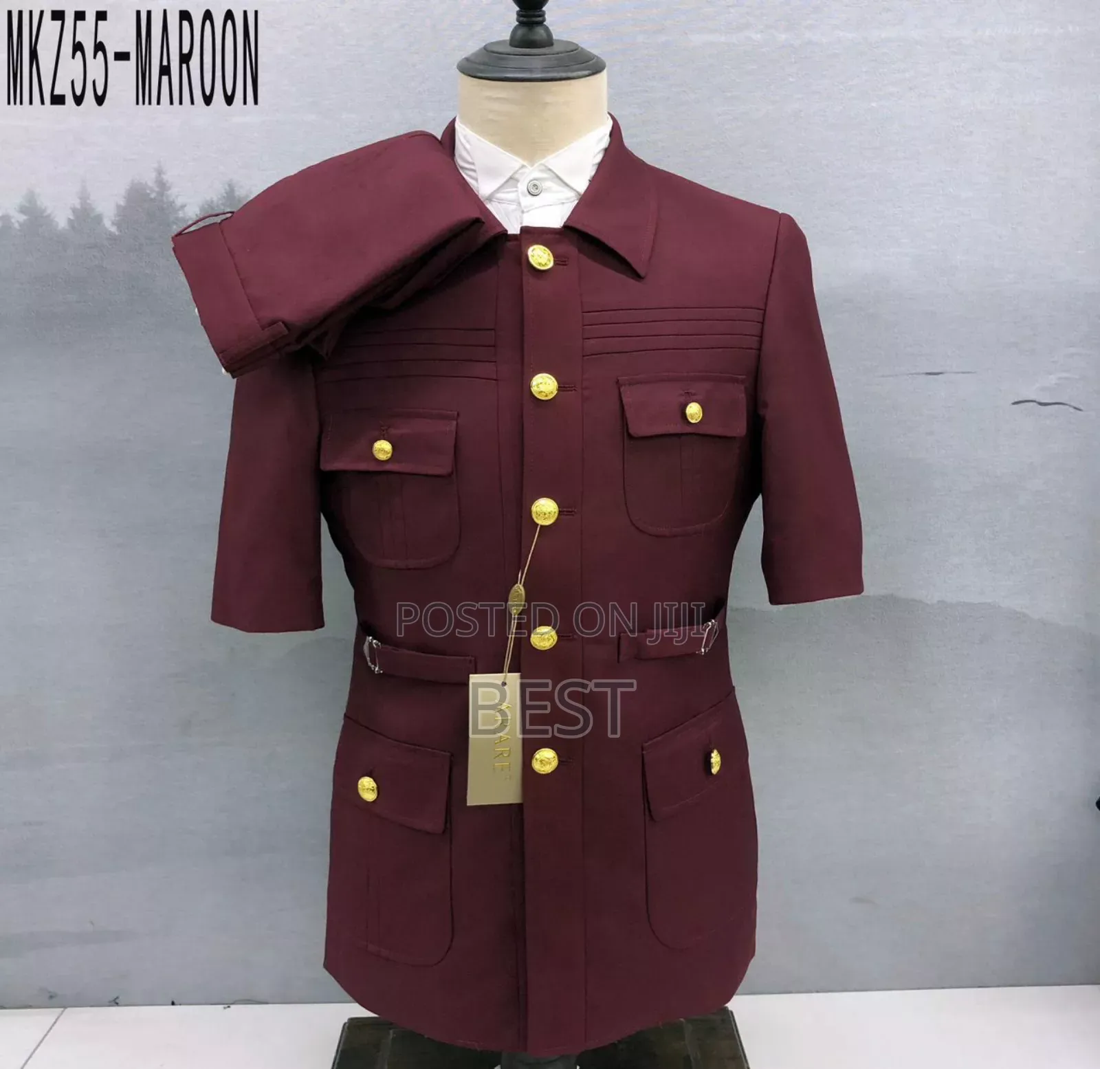 Men Quality Safari Short Sleeve Suit