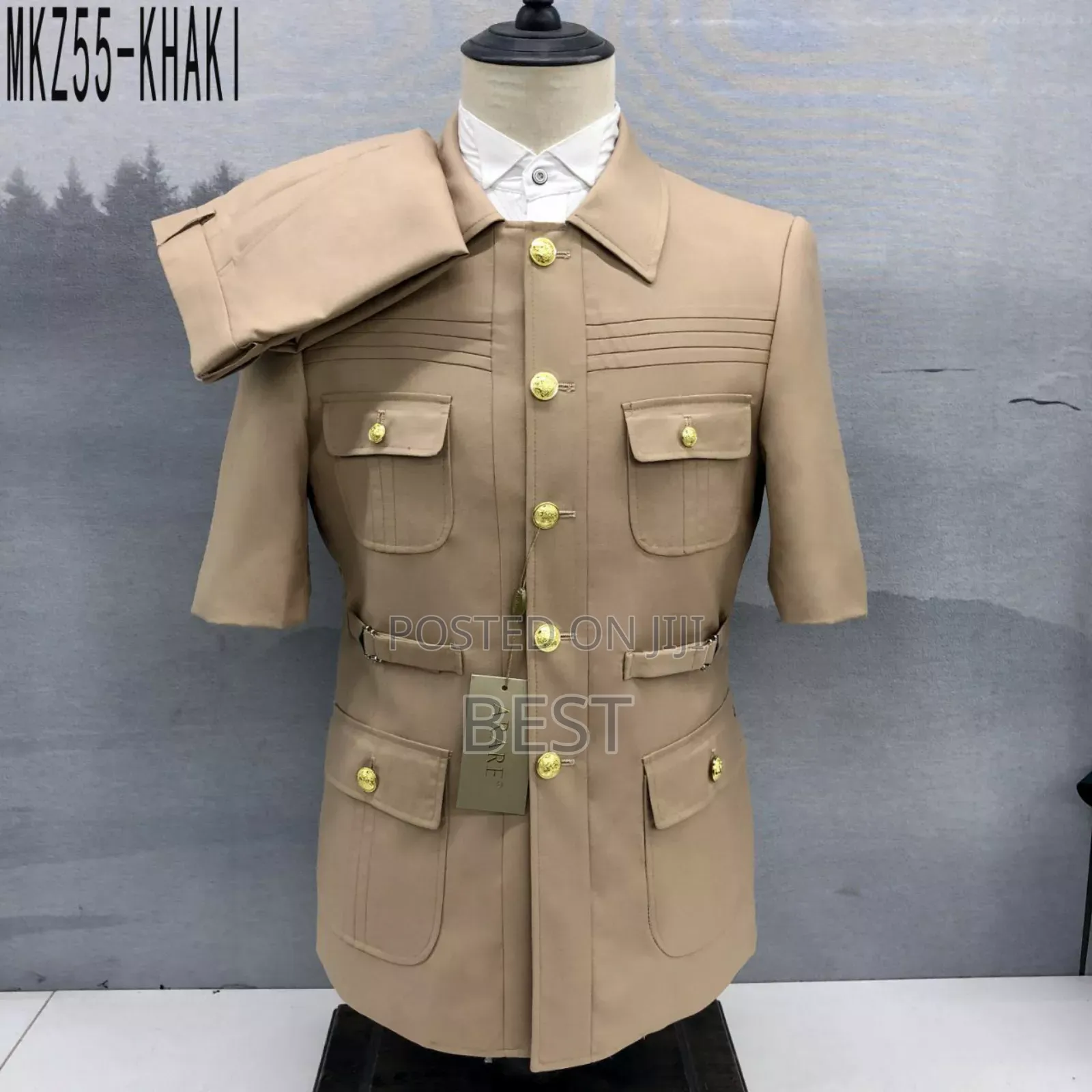 Men Quality Safari Short Sleeve Suit