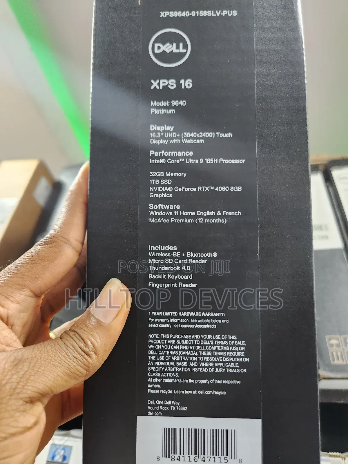 New Laptop Dell XPS 15 32GB Intel Core Ultra 9 SSD 1T