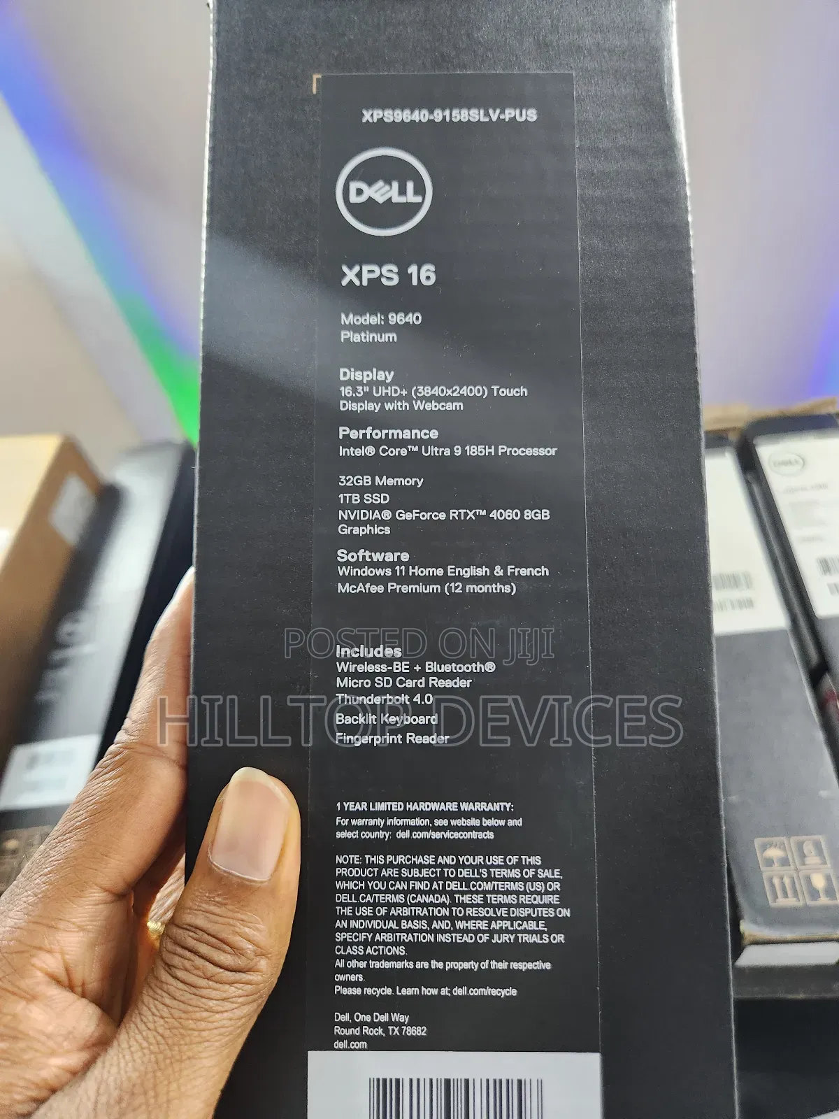 New Laptop Dell XPS 15 32GB Intel Core Ultra 9 SSD 1T