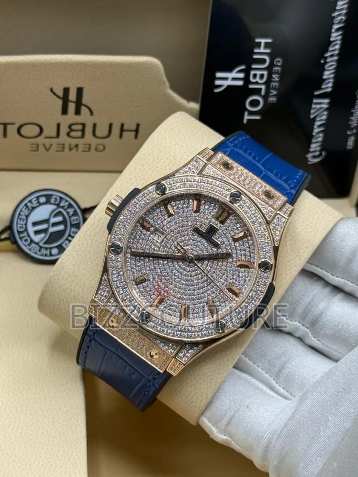Original Hublot Blue Leather Strap Watch Is Available