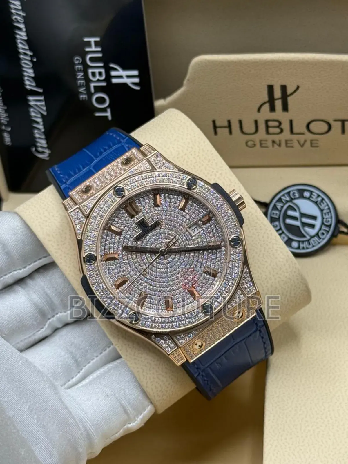 Original Hublot Blue Leather Strap Watch Is Available