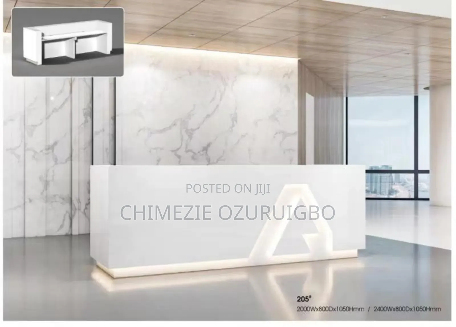 2 Meters Office Reception Table