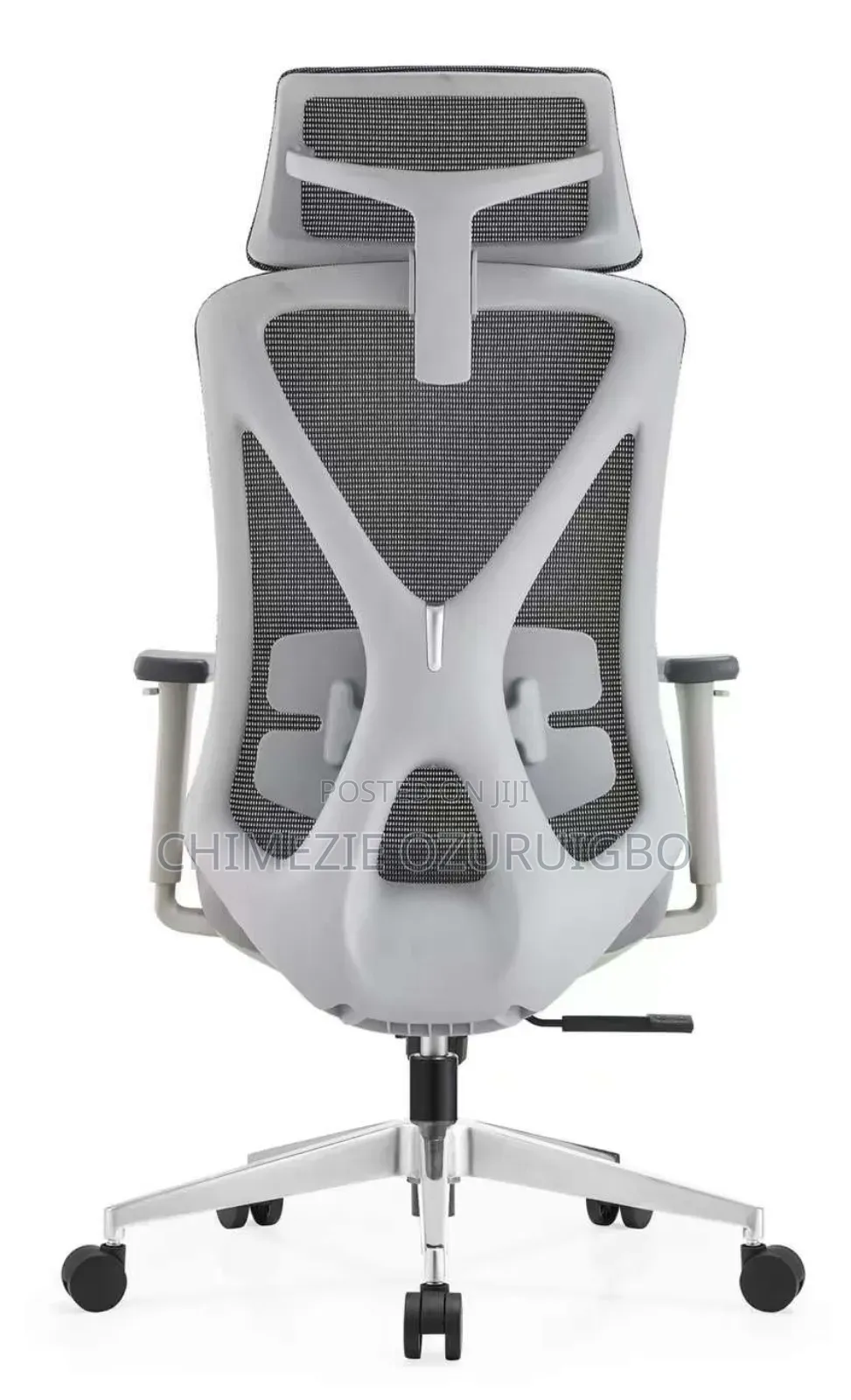 Black and Grey Mesh Swivel Chair
