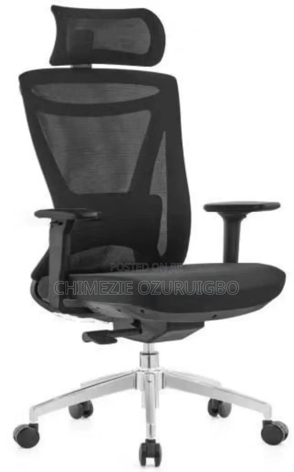 Mesh Swivel Chair With Head, Hand Rests and Lumbar Support
