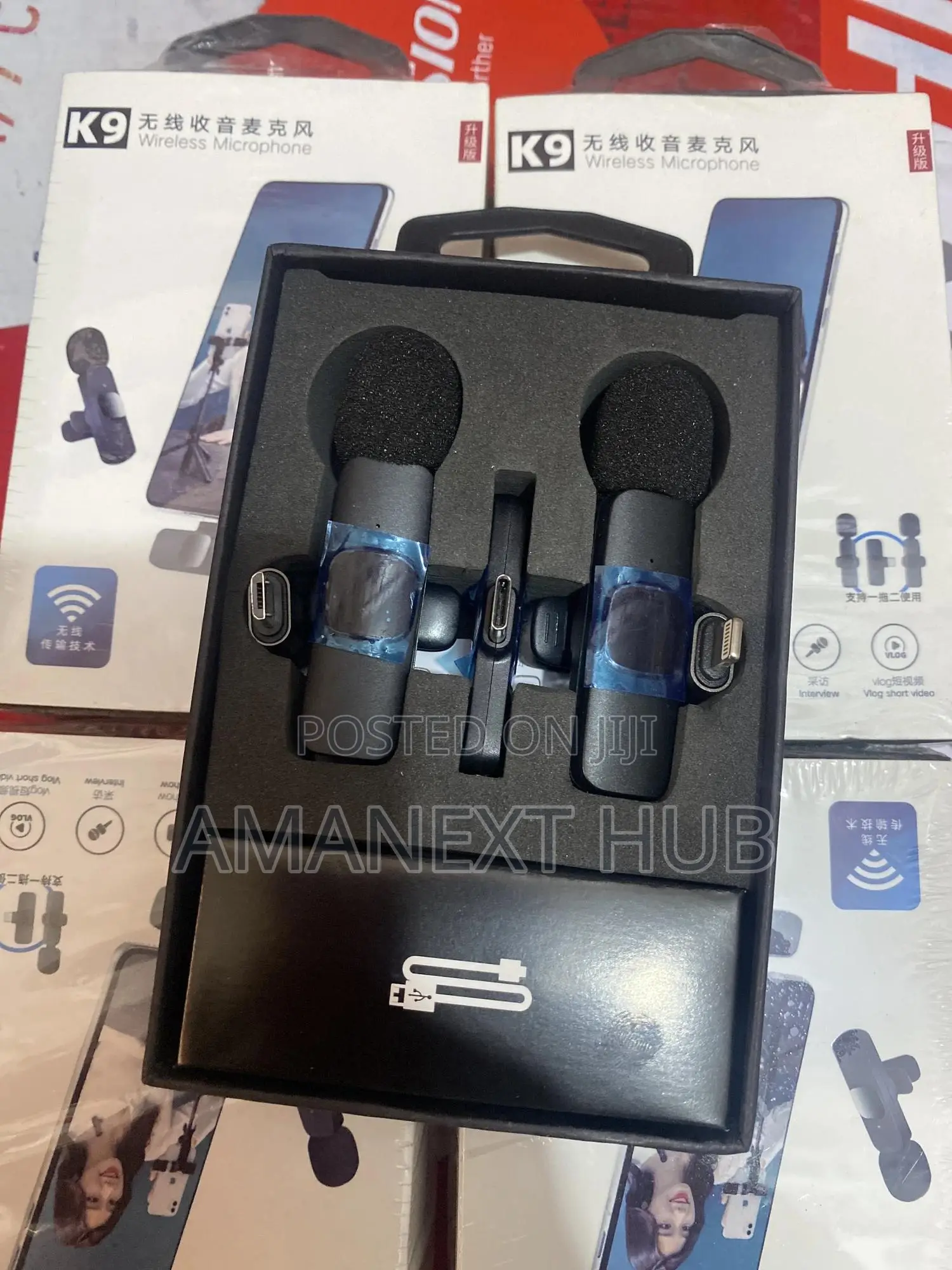 Double Wireless Microphone (For iPhone, Android and Type C )