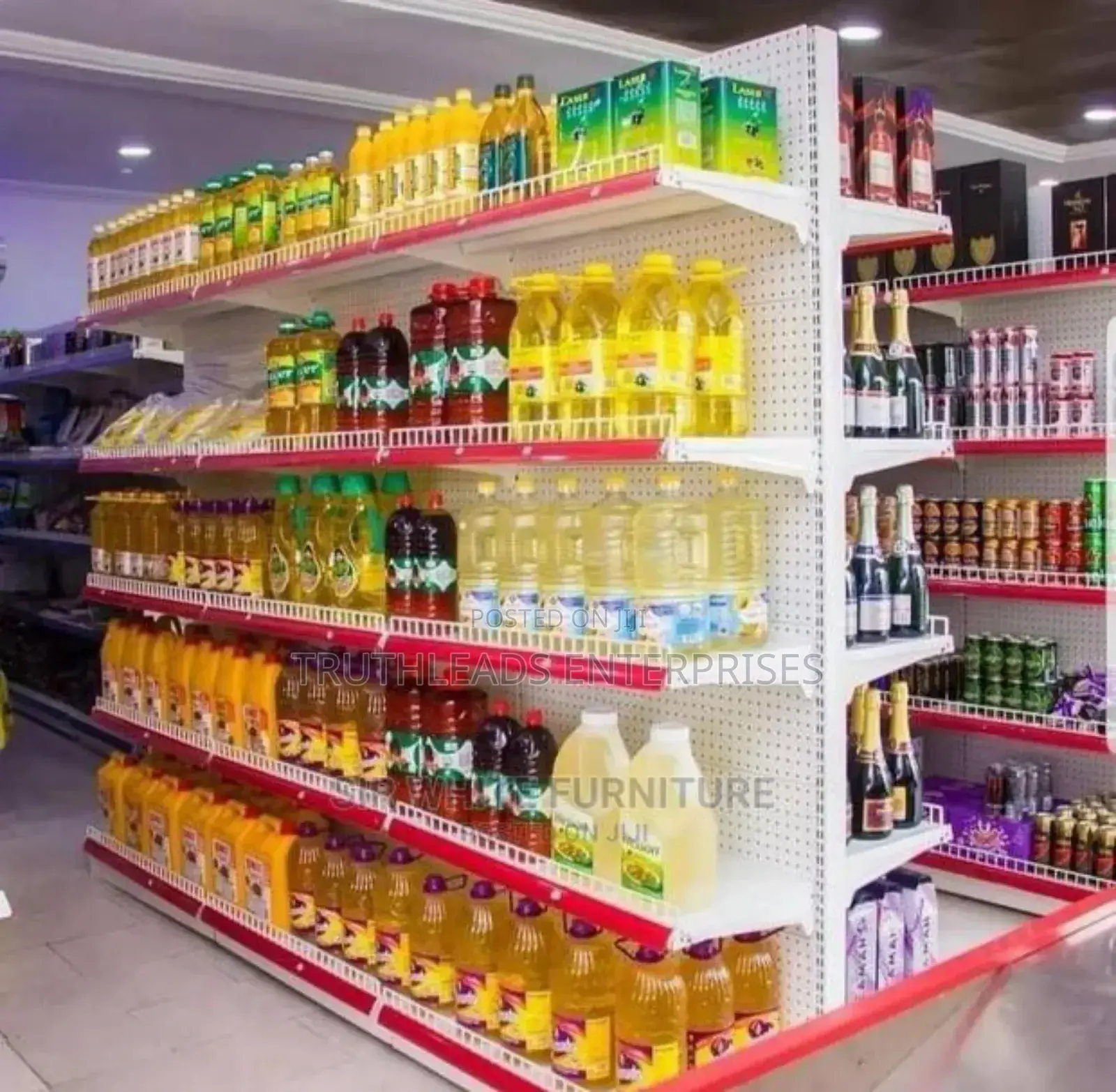 Everlasting Double Sided Supermarket Gondola Shelving Rack.