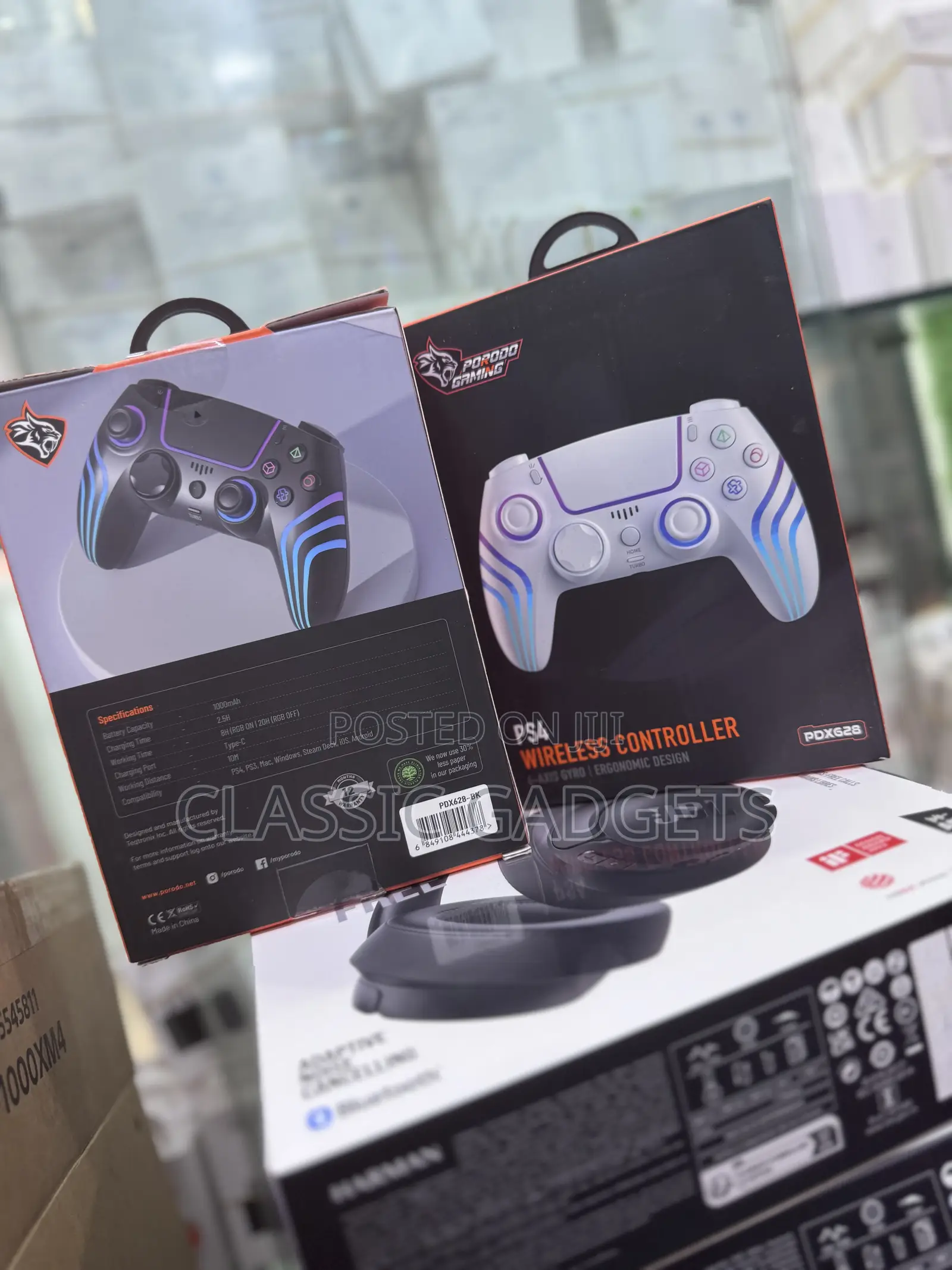 Porodo Gaming Ps4 Wireless Controller 6-axis Gyro/Ergonomic
