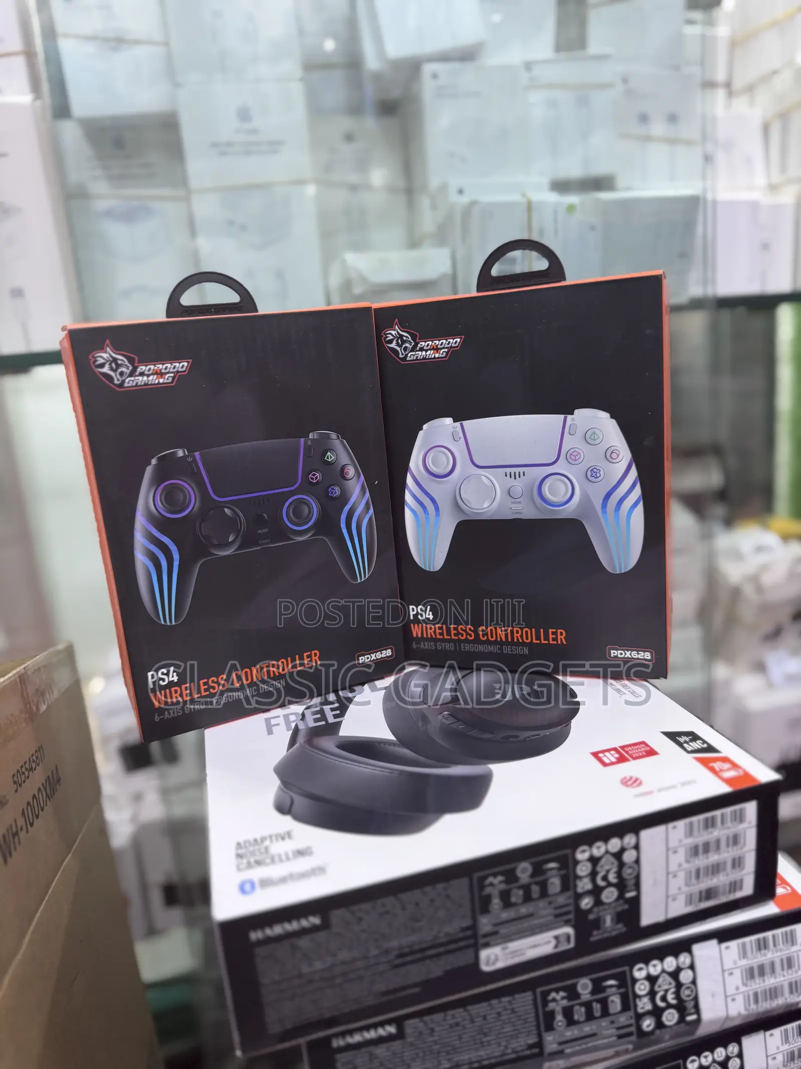 Porodo Gaming Ps4 Wireless Controller 6-axis Gyro/Ergonomic