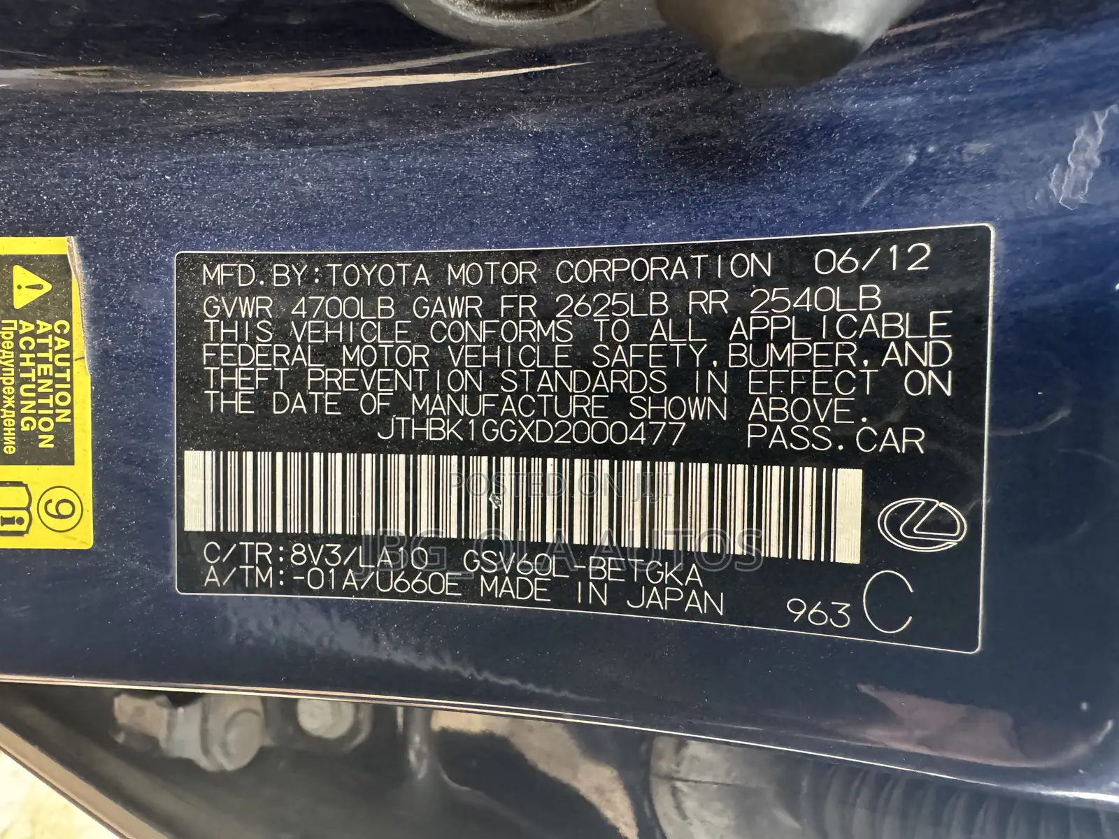 Lexus ES 350 FWD 2013 Blue