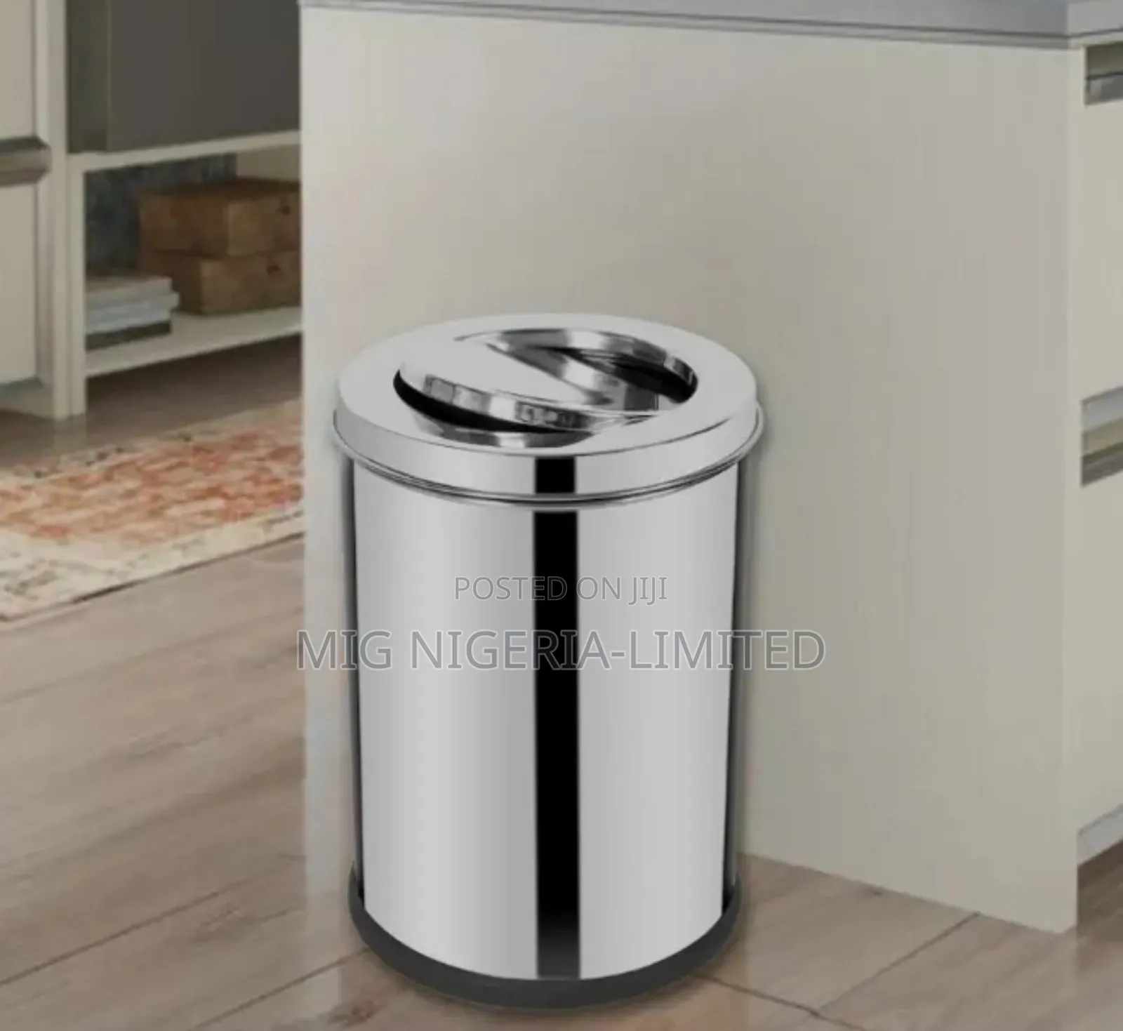 Stainless Steel Swing Lid Dustbin Garbage Bin,Trash Can With Removable