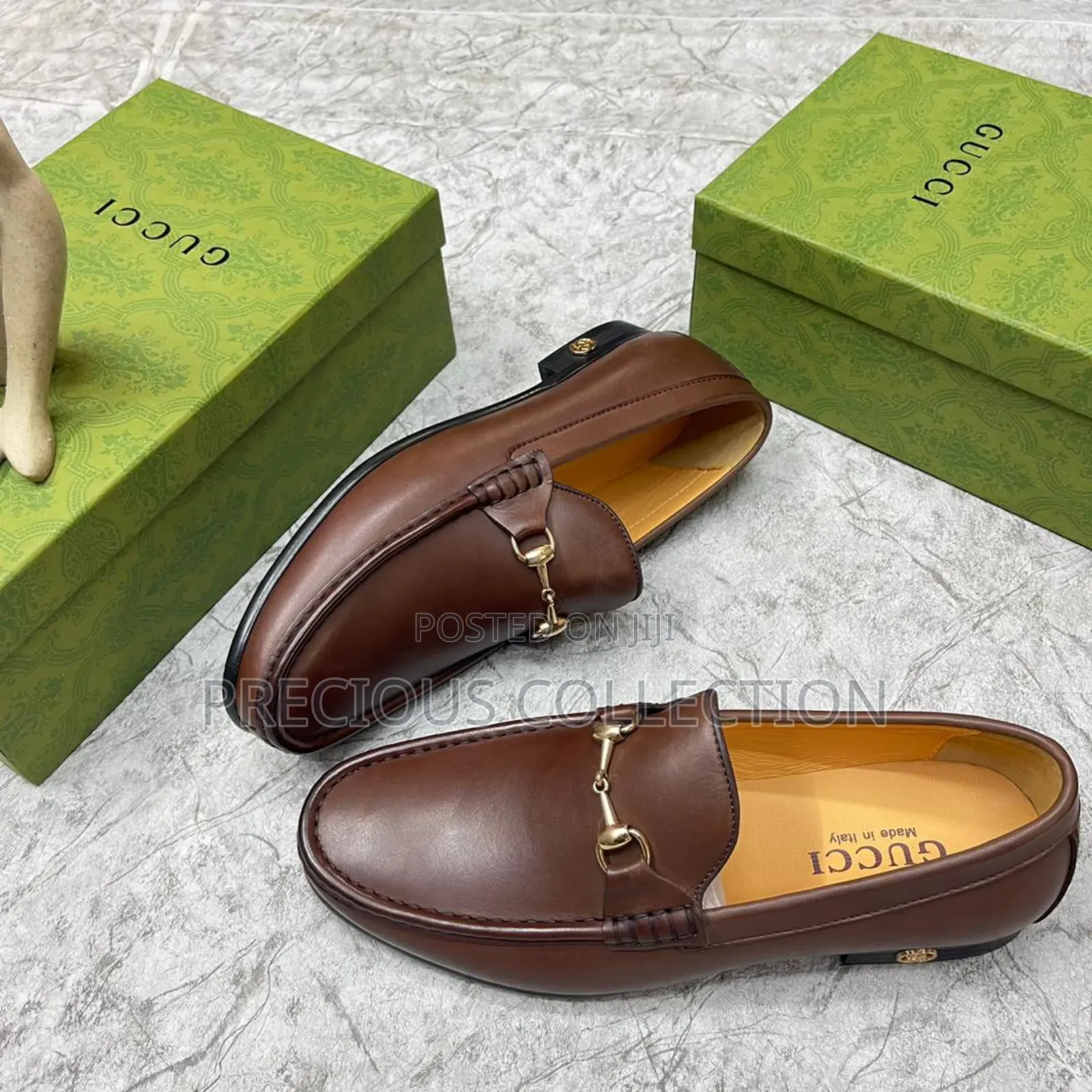 Gucci Chain Single Sole Coperate Leather Shoe