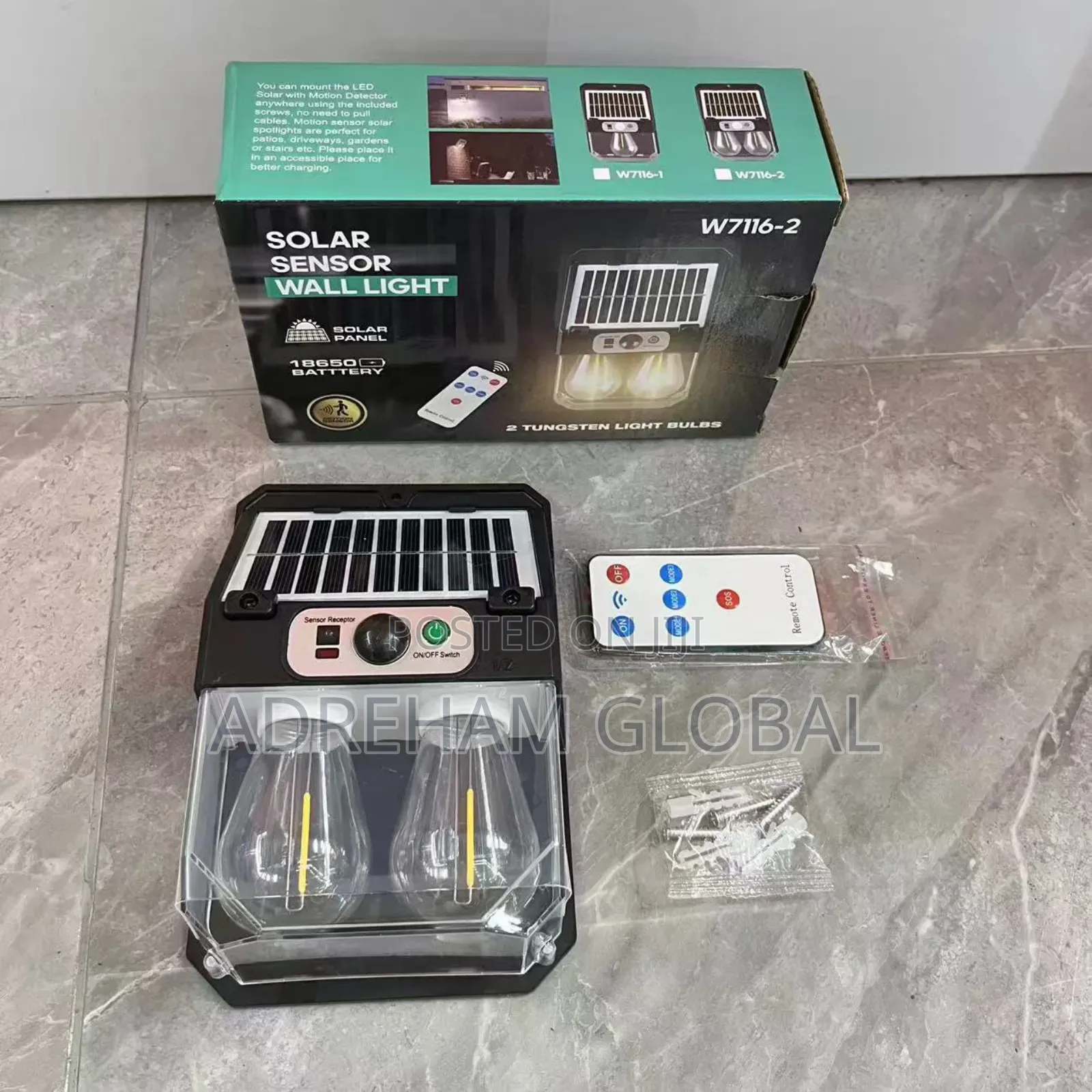 Double Bulb Solar Rechargeable Wall Sensor Light
