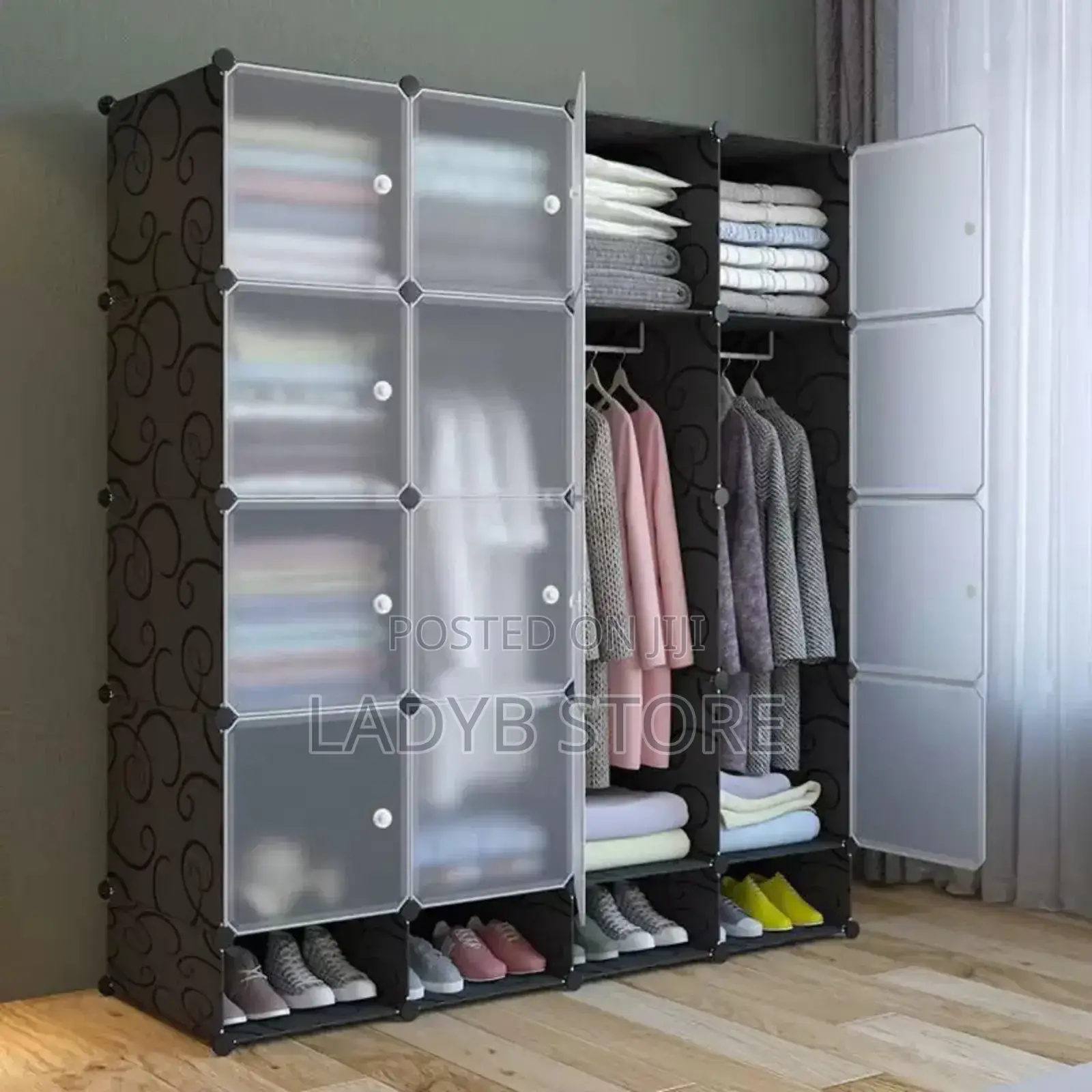 4partition Plastic Wardrobe