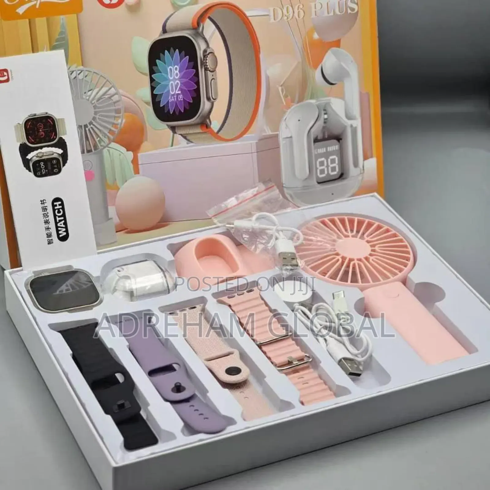 10 in 1 Smart Watch With Accessories 
With Mini Fan