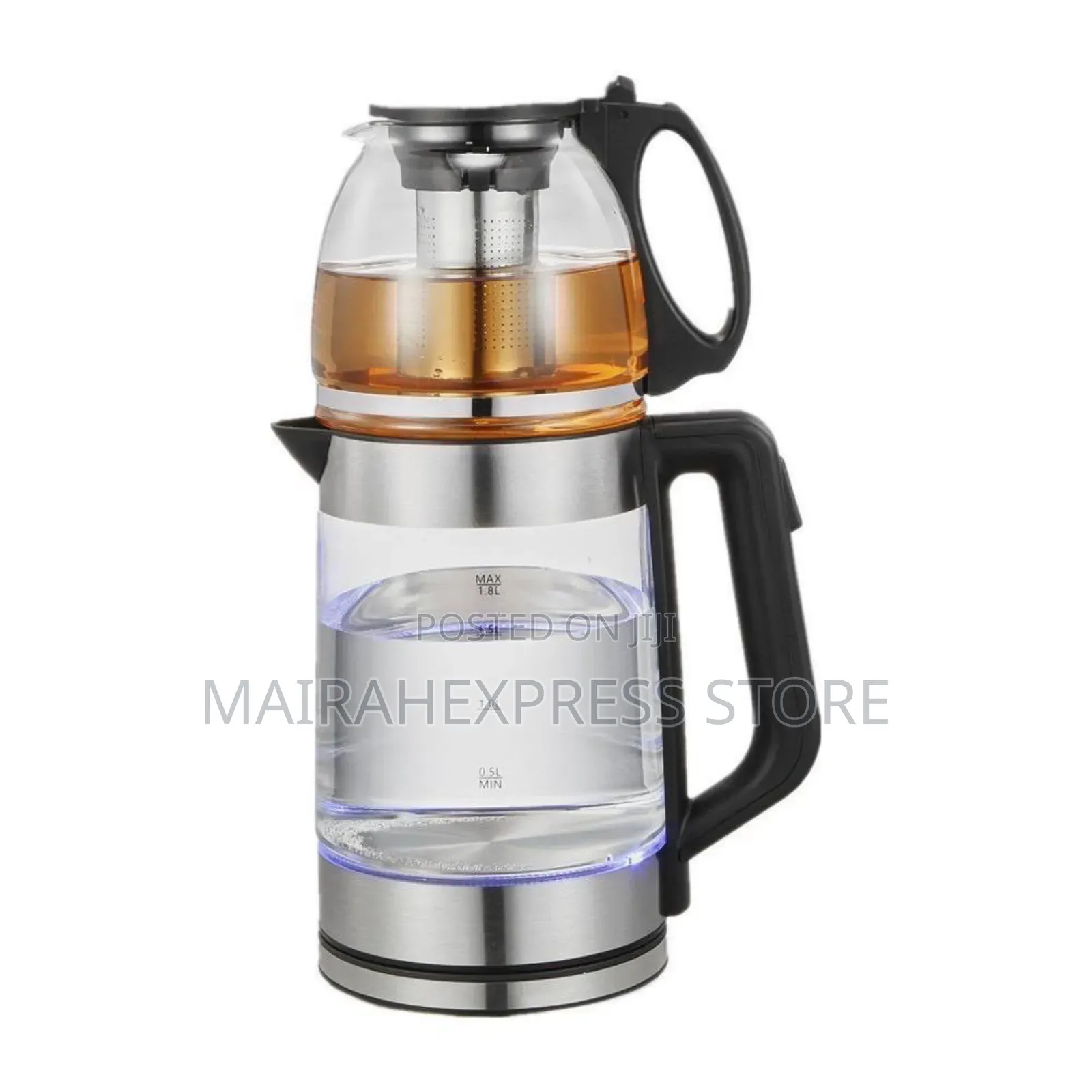 Disnie Regina Double-Layered (2in1) Glass Electric Kettle