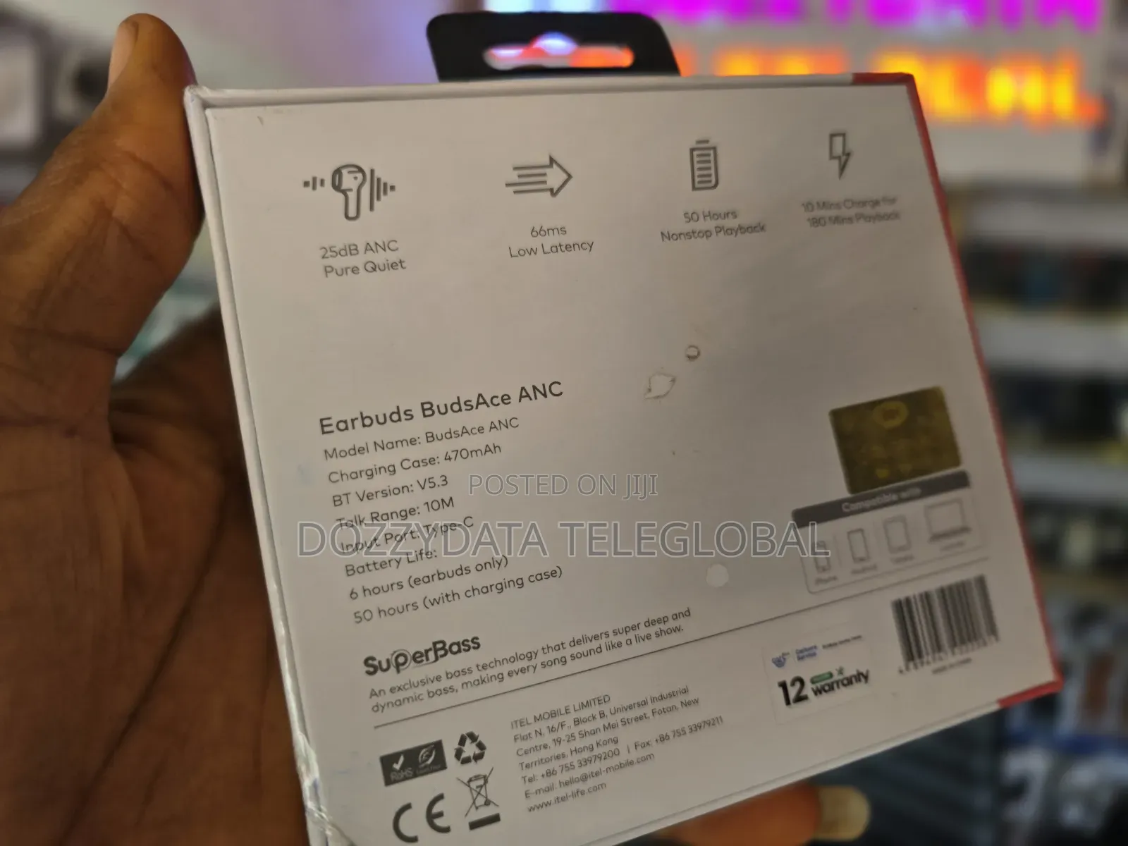 Itel Budsace Anc Super Bass