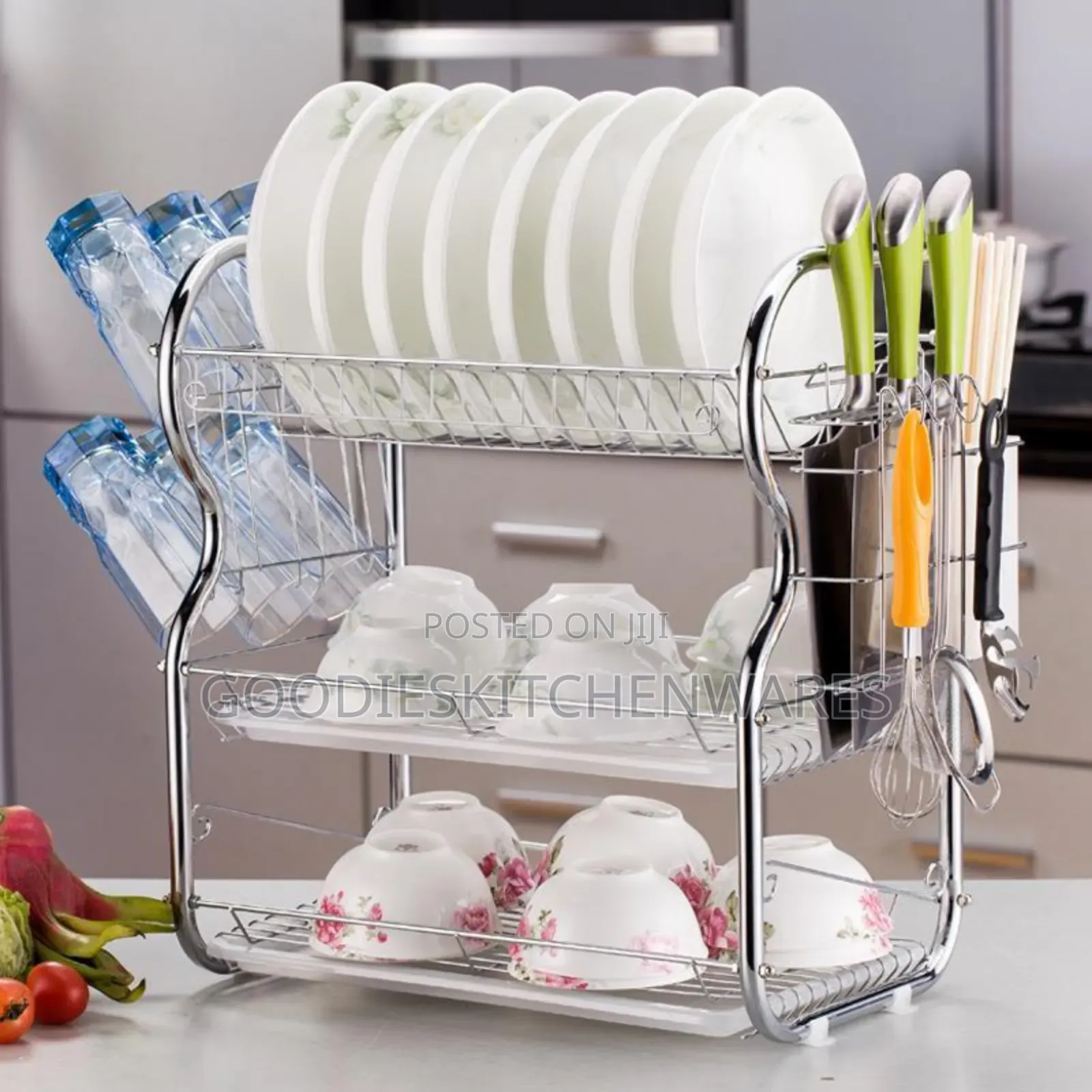 3 Layers Stainless Steel Dish Rack/ Plate Rack
