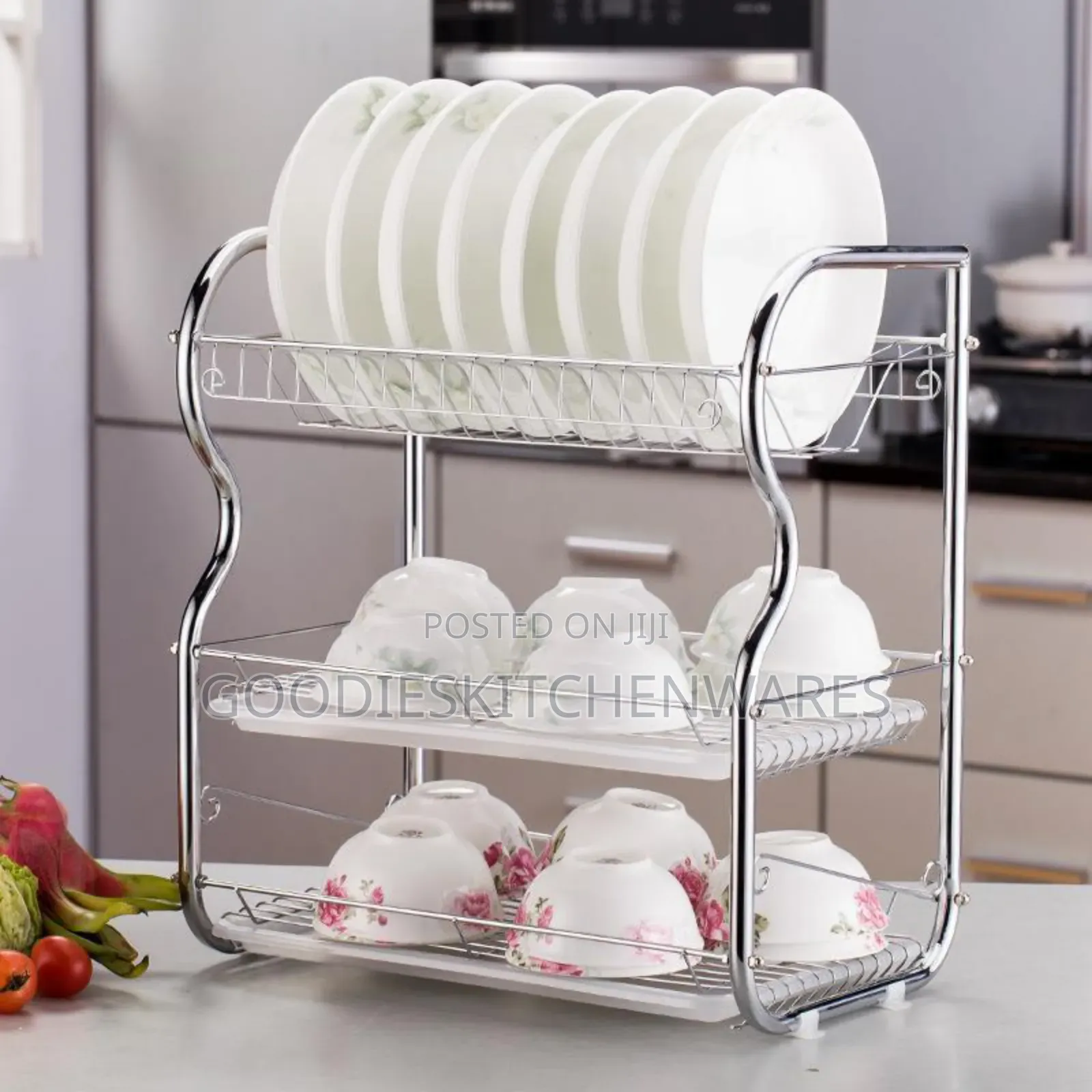 3 Layers Stainless Steel Dish Rack/ Plate Rack