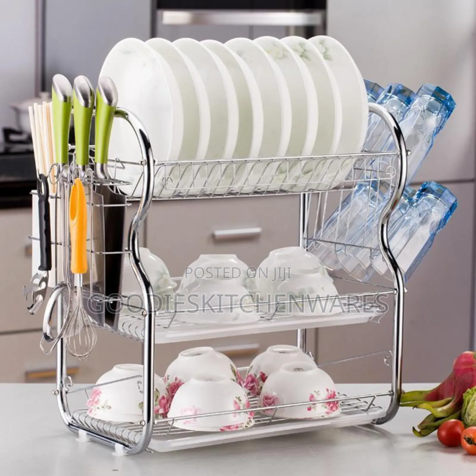 3 Layers Stainless Steel Dish Rack/ Plate Rack