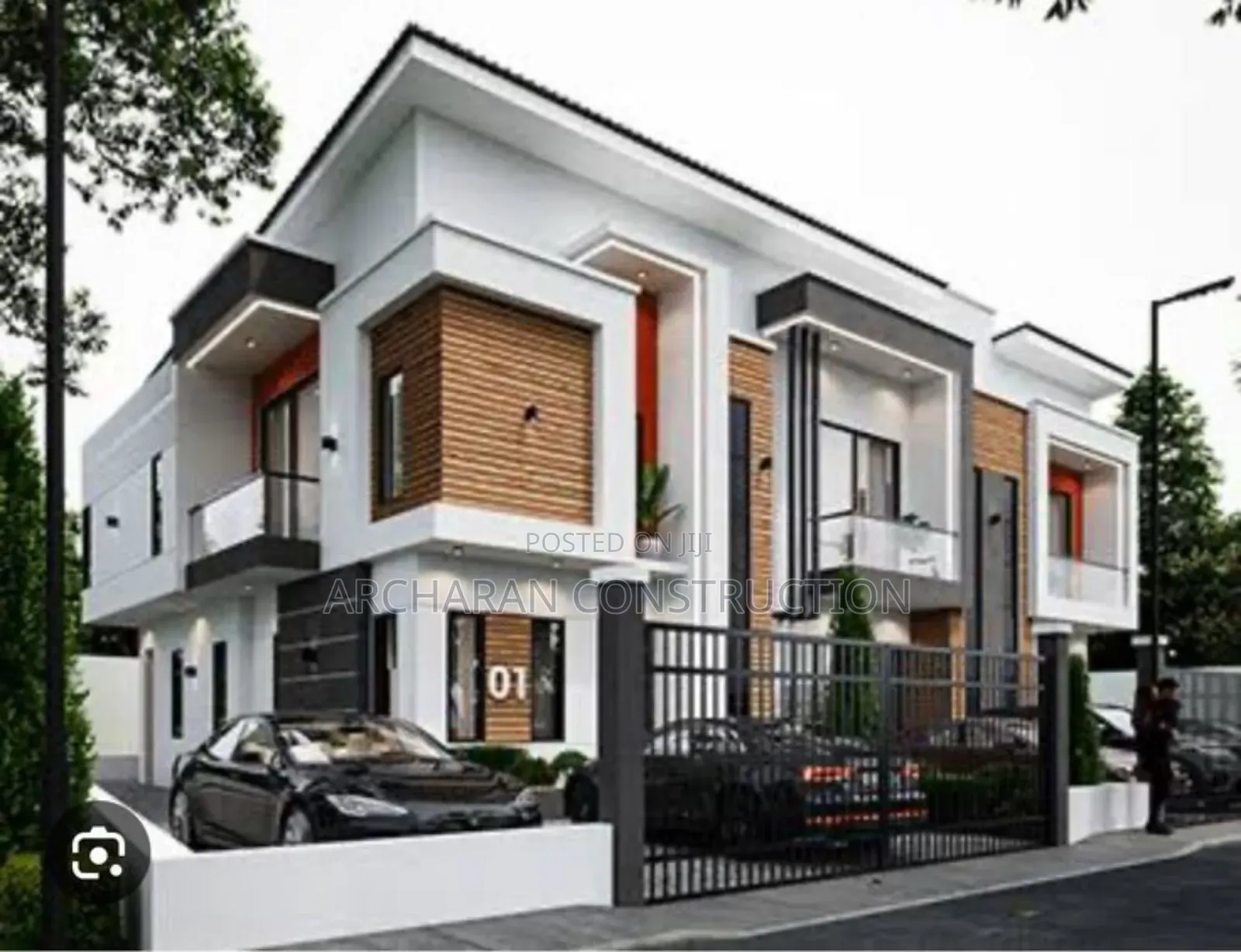 Attached Duplexs Design Make by Archaran Construction Com.
