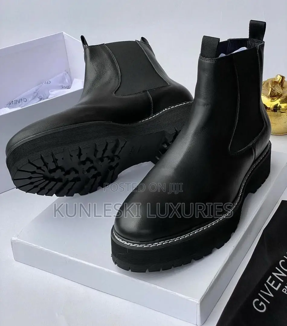 Original Givenchy High Top Leather Boot for Men