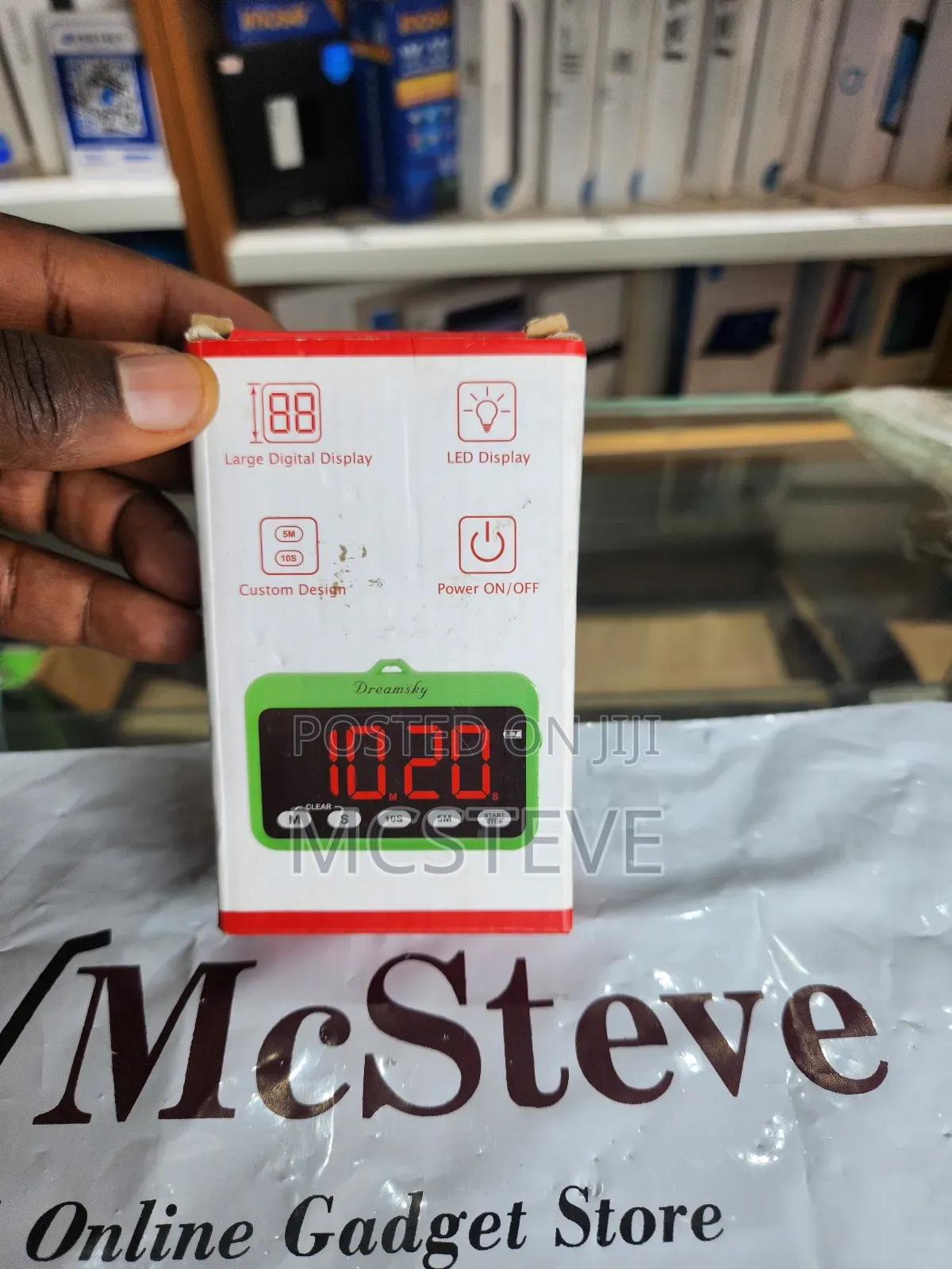 Dreamsky Digital Kitchen Timer With Large Red Digit Display