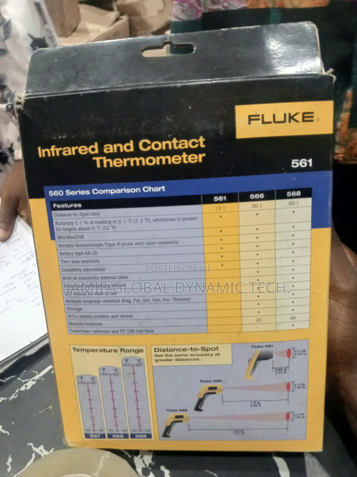 Fluke 561 Infrared and Contact Thermometer