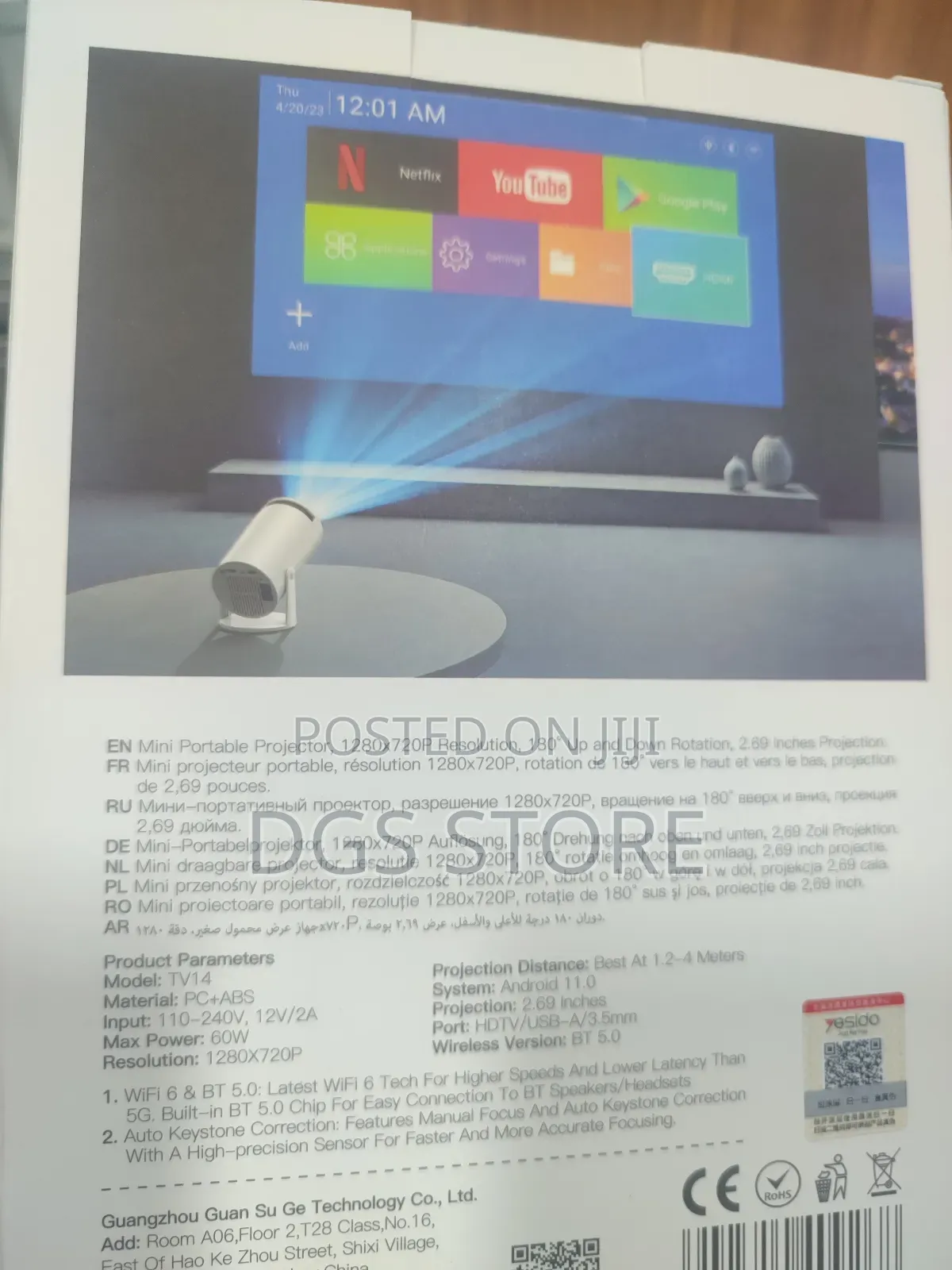 Yesido Mini Tv14 Projector 