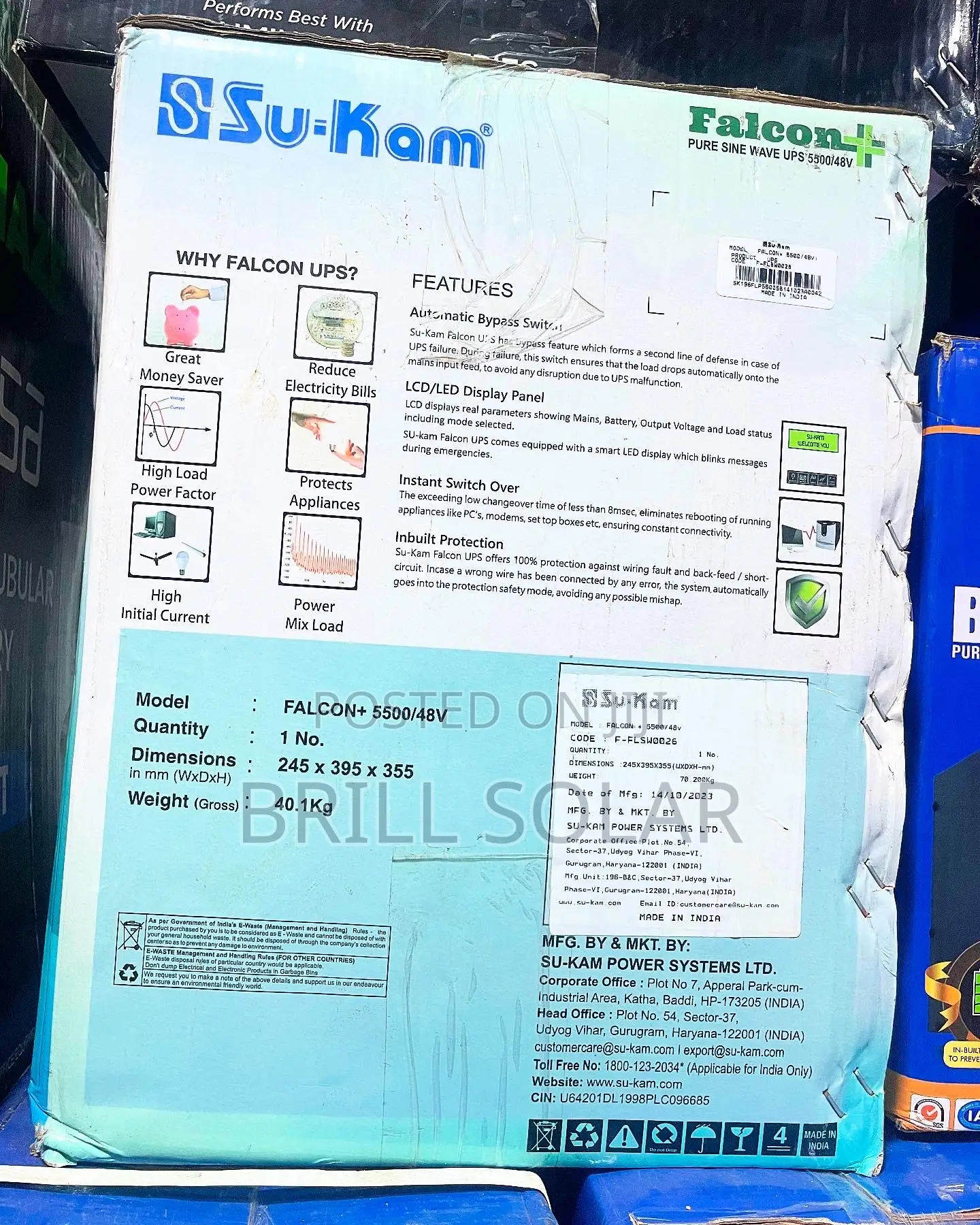 5.5kva 48v Su-Kam Pure Sine Wave Inverter
