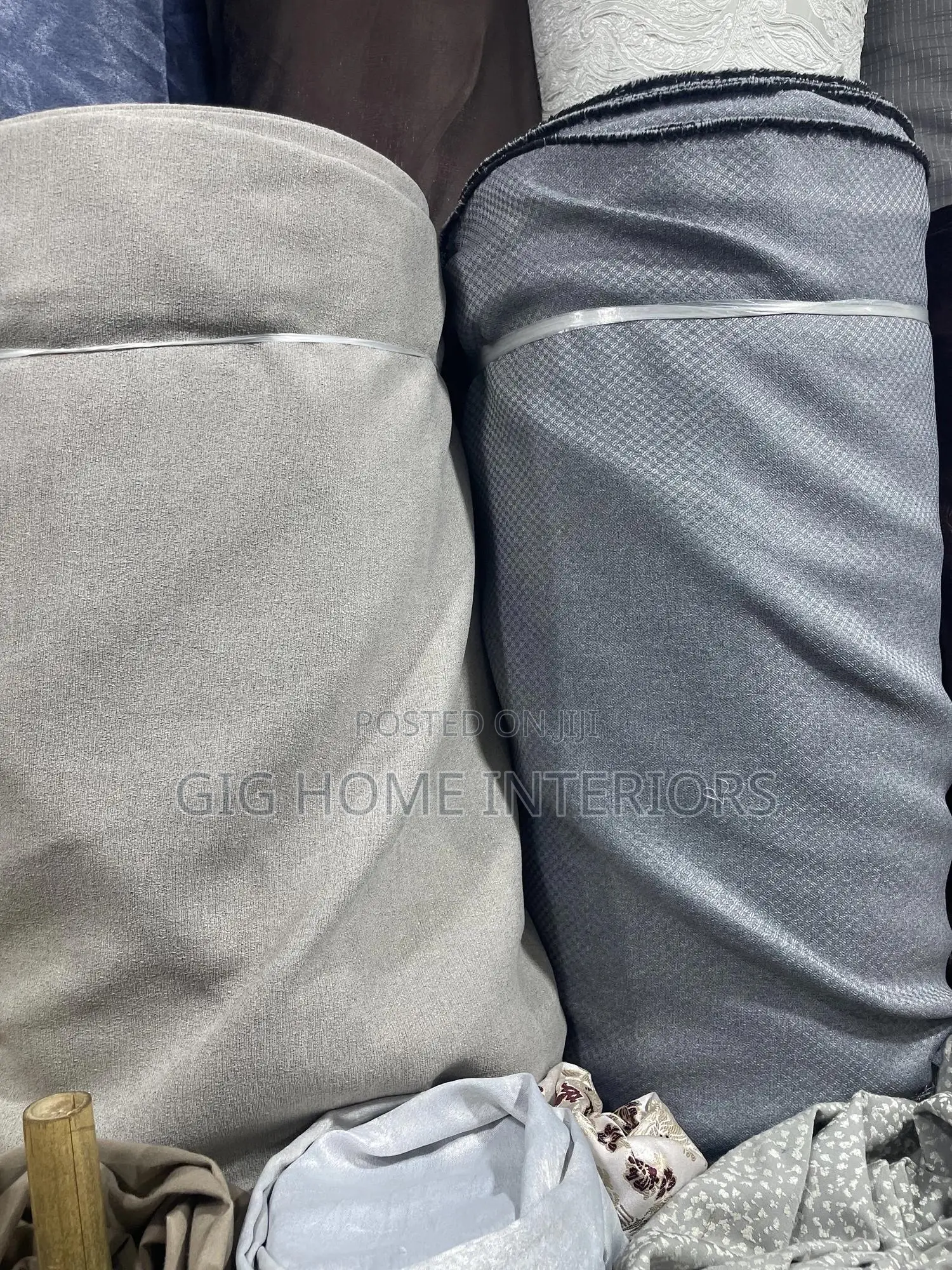Turkish Premium Curtains Gray and Gold