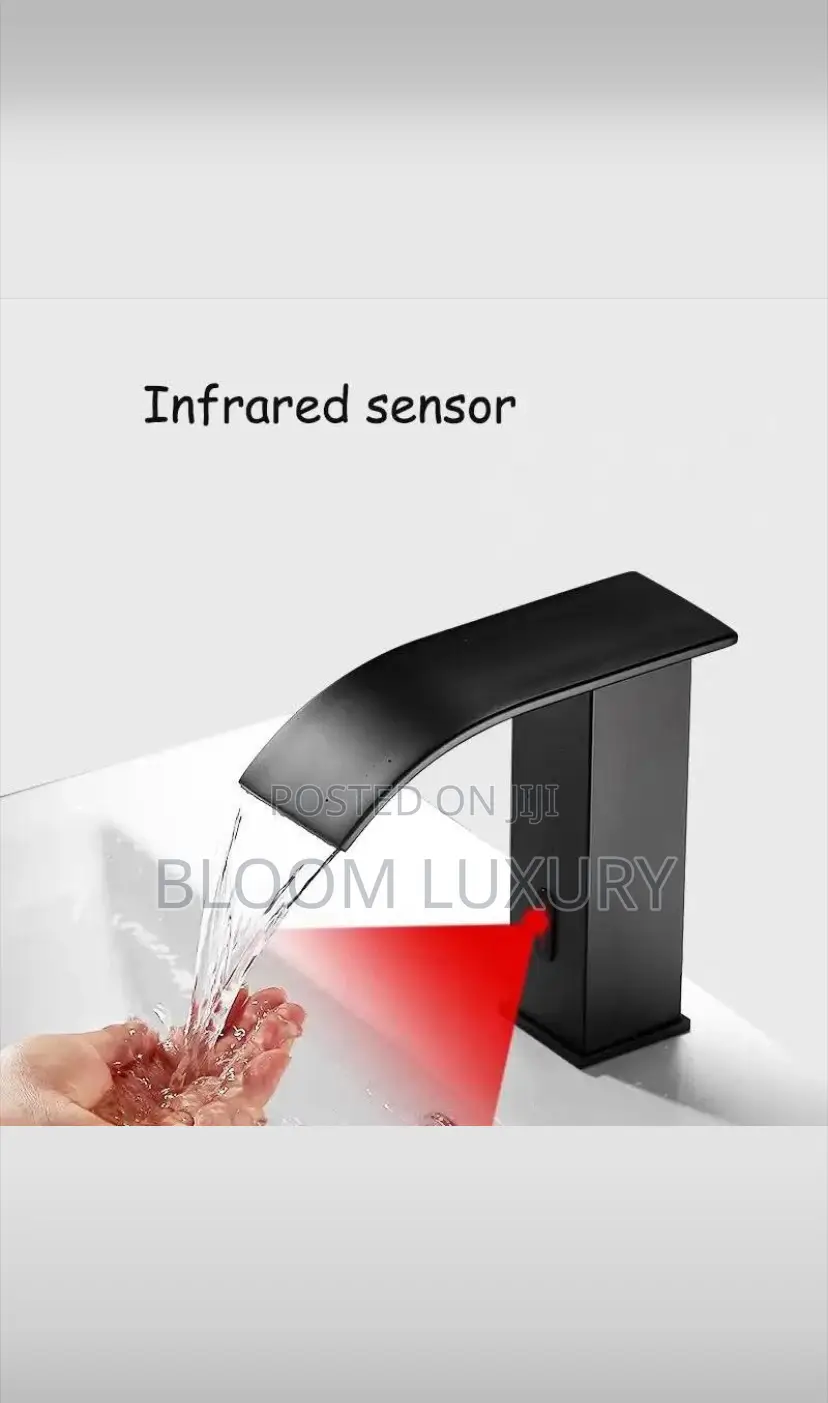 Matte Black Sensor Wash Hand Basin Faucet
