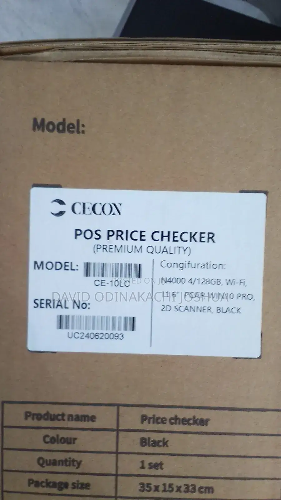2d Pos Price Checker 4gb/128gb Wifi