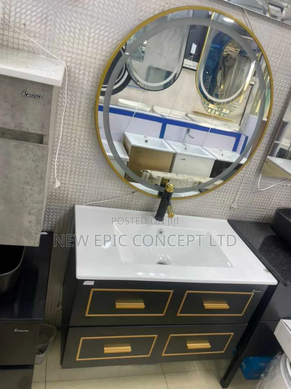Gold Cabinet With Sensor Mirror