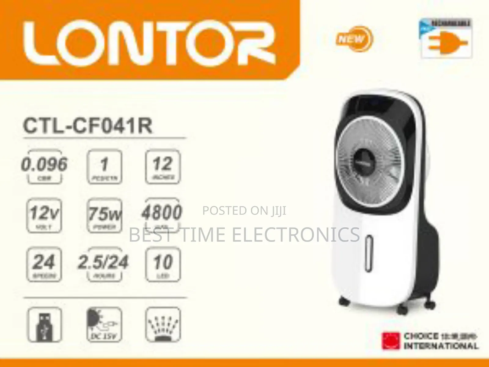 Lontor Rechargeable Box Mist Fan