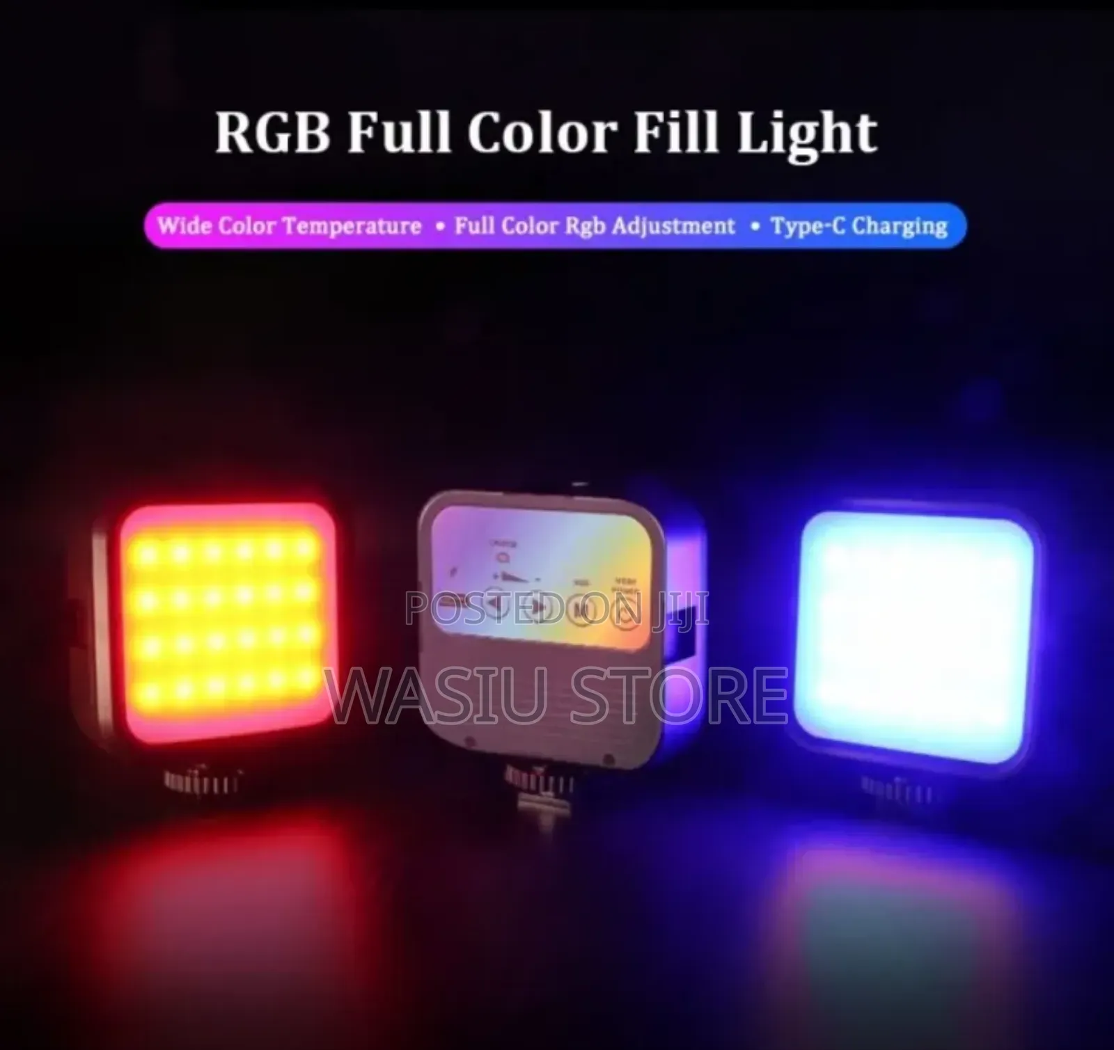 RGB Full Color Led Rechargeable Camera Video Light