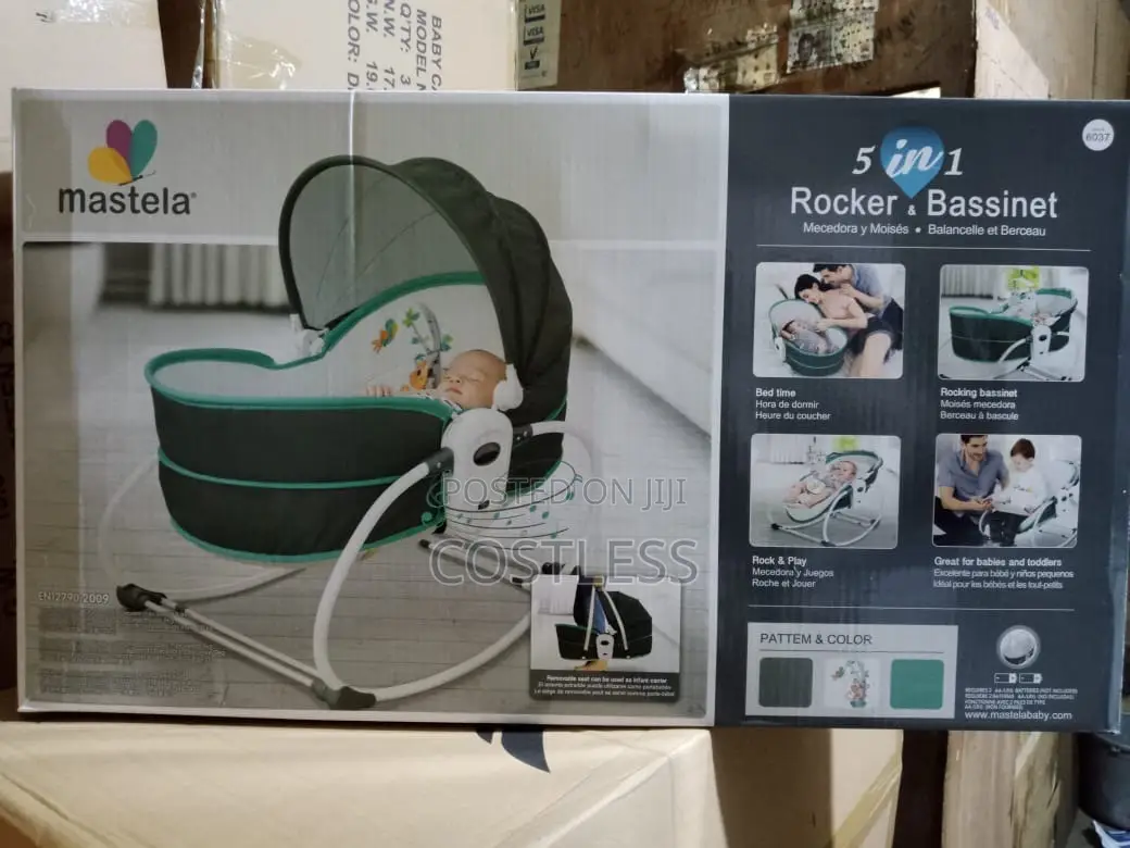 Mastela 5 In 1 Infant To Toldler Rocker Bassinet Set