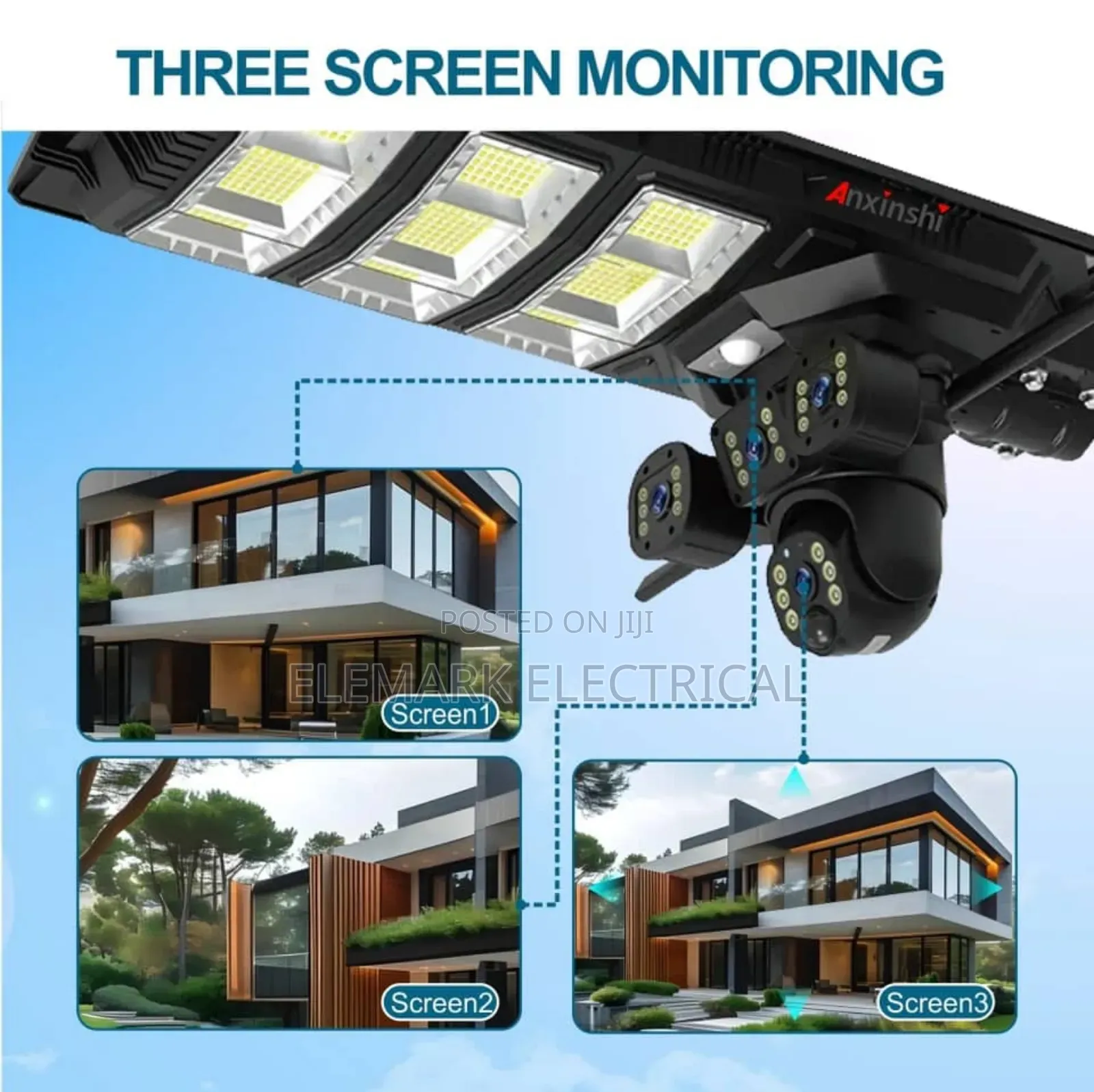 Multiple Lens Power Vision Solar Street Light With Camera