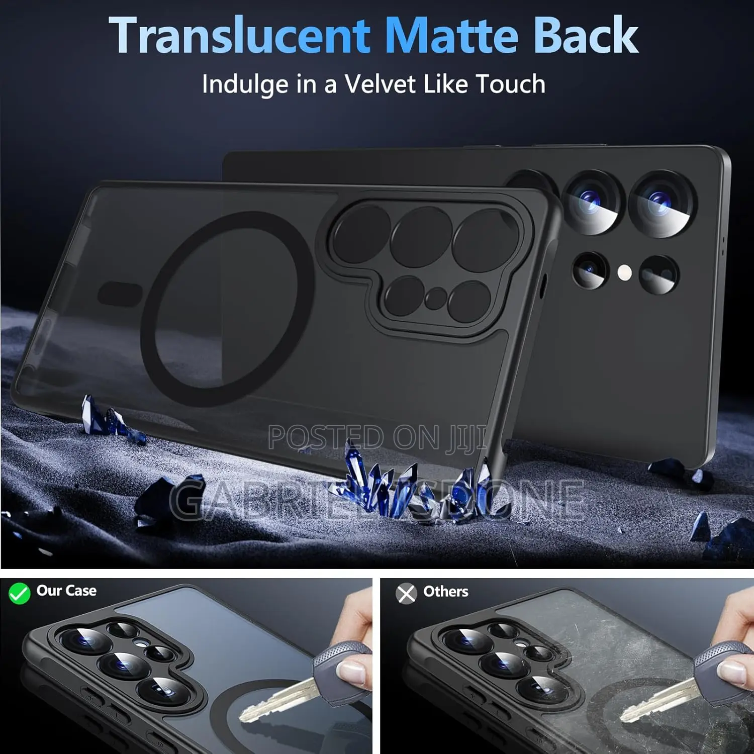 S25 Ultra Case for Magsafe With Tempered Glass Screen,