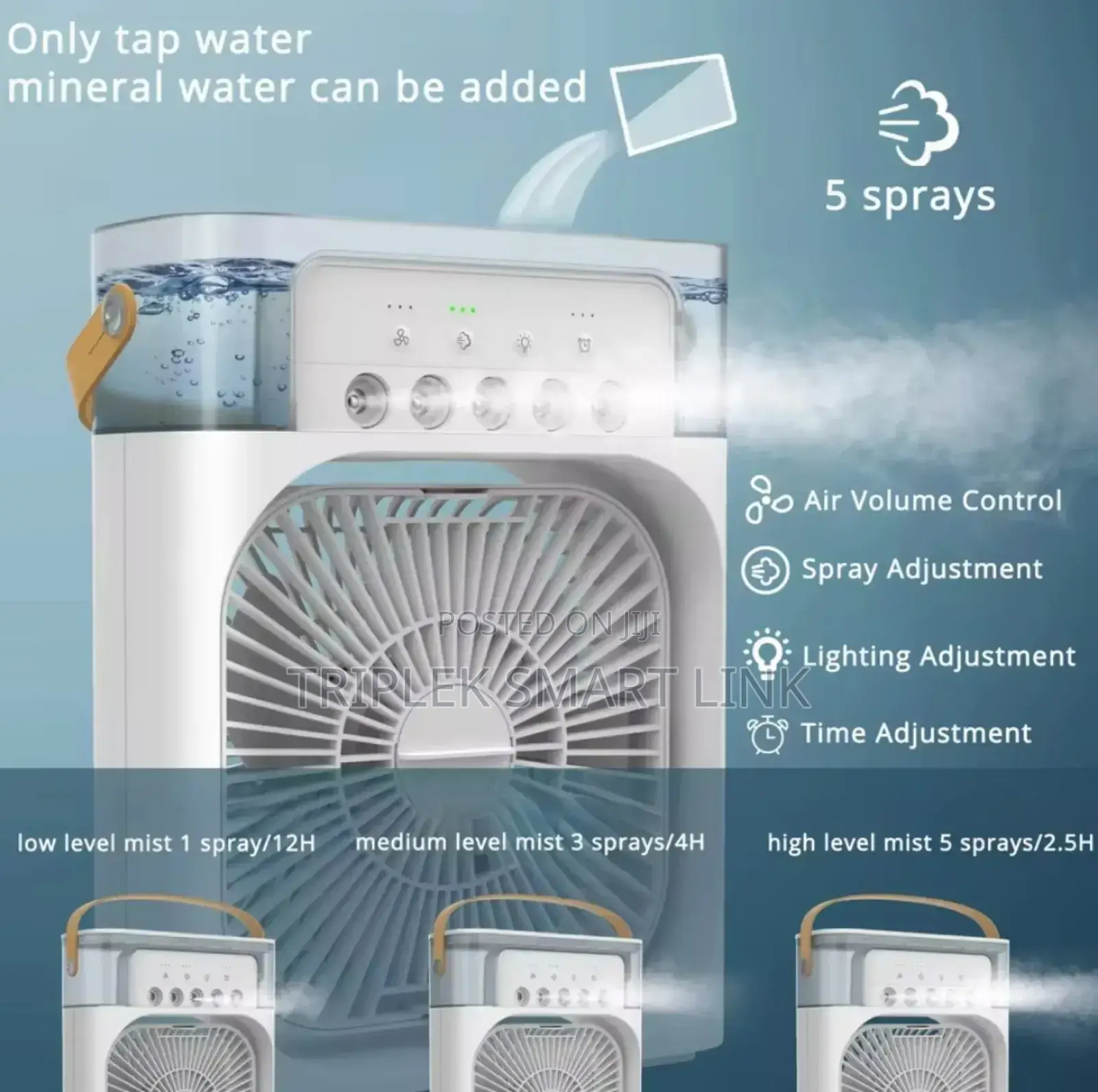 Portable Fan Air Conditioners Usb Fun 3 in 1 Air Humidifier