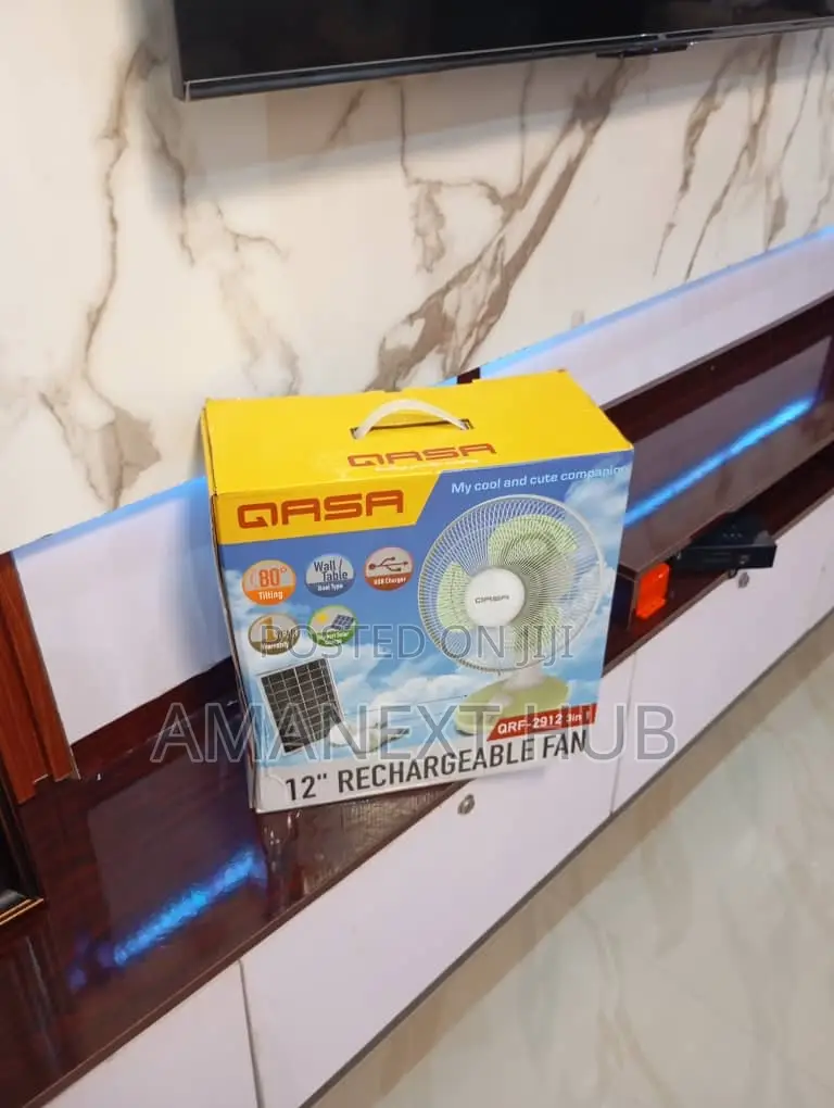 12” Gasa Solar/Rechargeable Fan