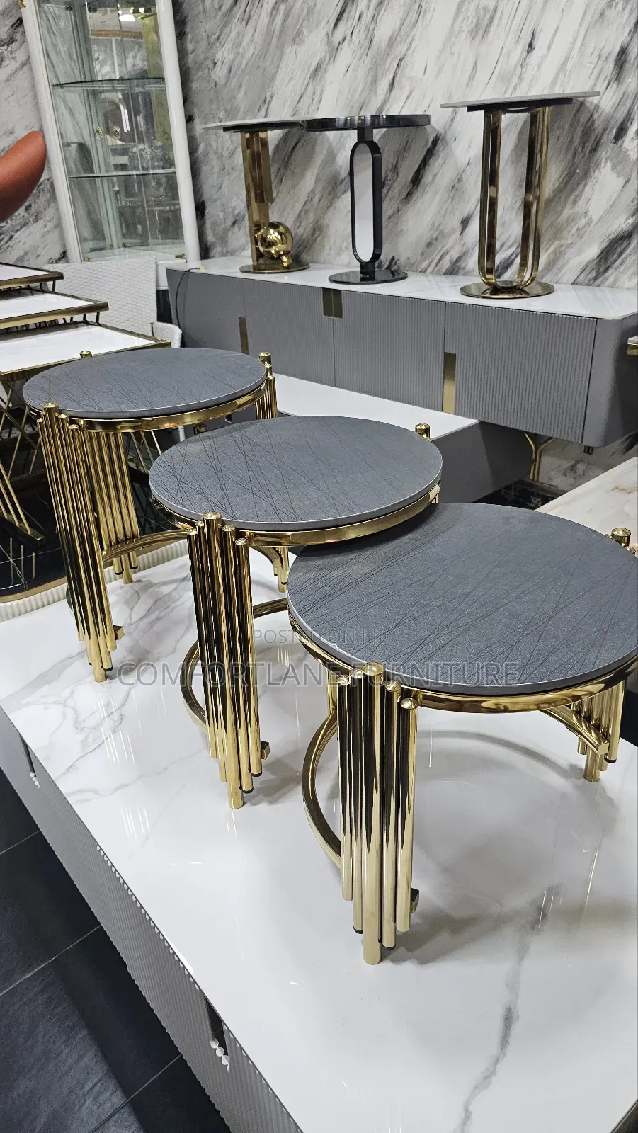 Three in One Marble Centre Table