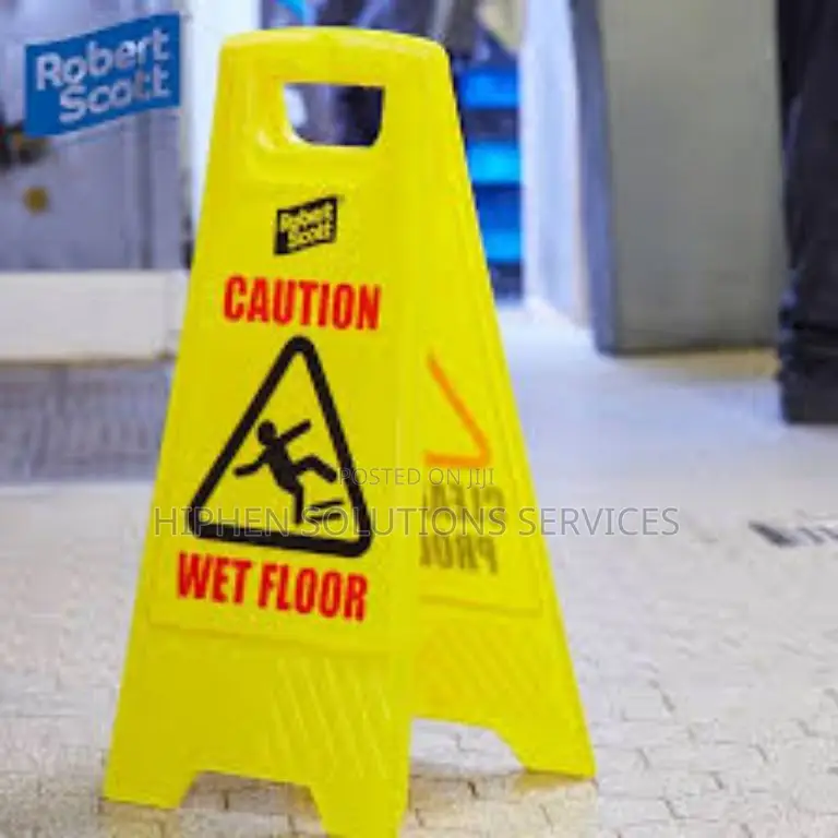 Caution Wet Floor Warning Standing