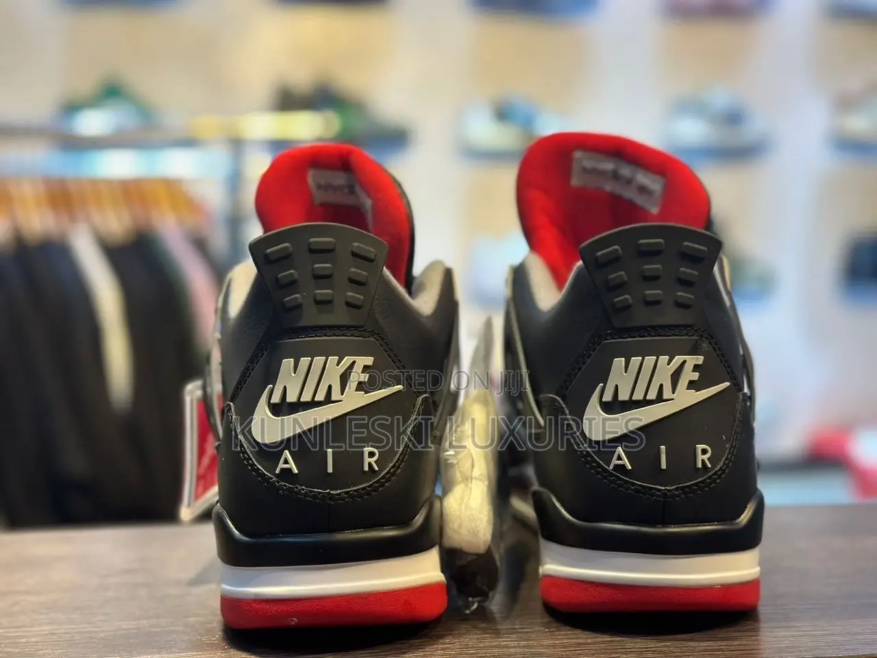 Original Air Jordan 4 Retro Bred Reimagined Black Sneakers