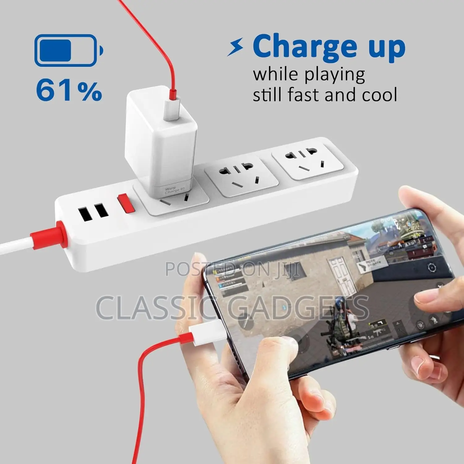 Oneplus 65w Warp Charger Adapter With Type-C Cable