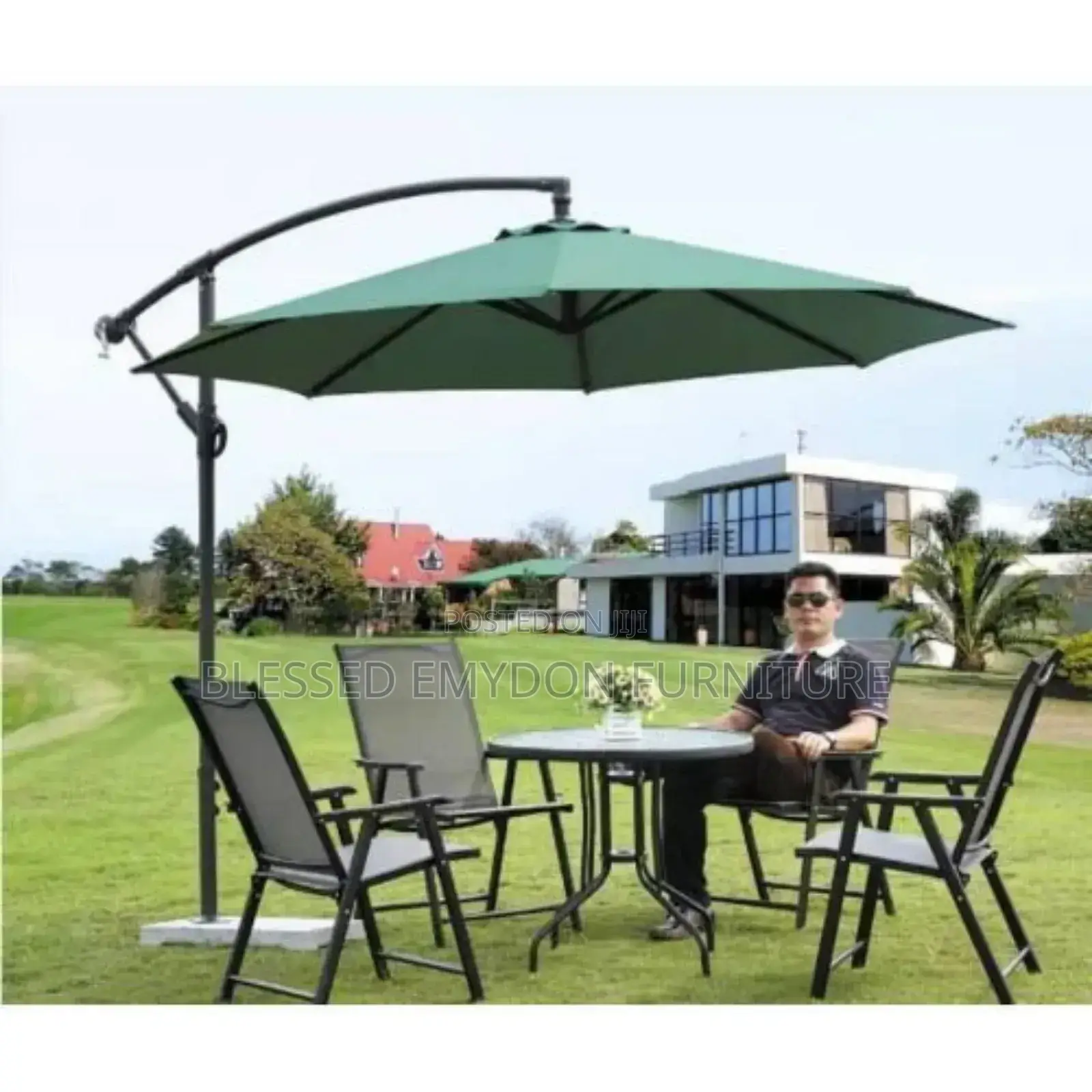 Outdoors Canopy Umbrella Parasol
4 Chair and Table