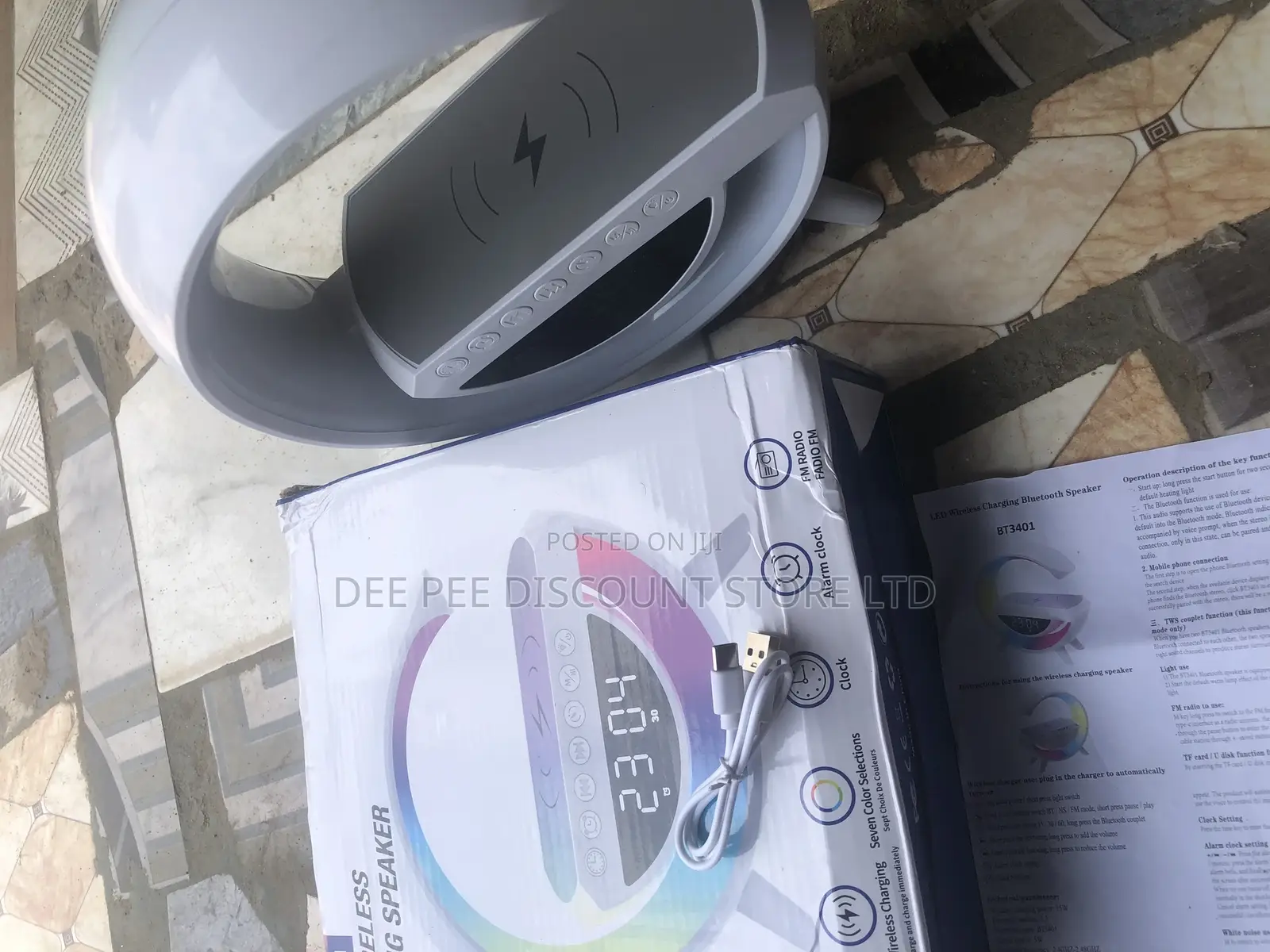 Rechargeable Led Wireless Charging Speaker