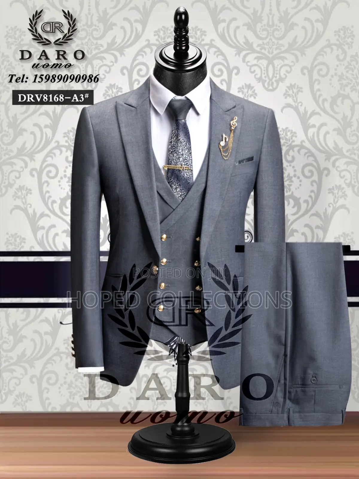 3pcs Plain Daro Suit
